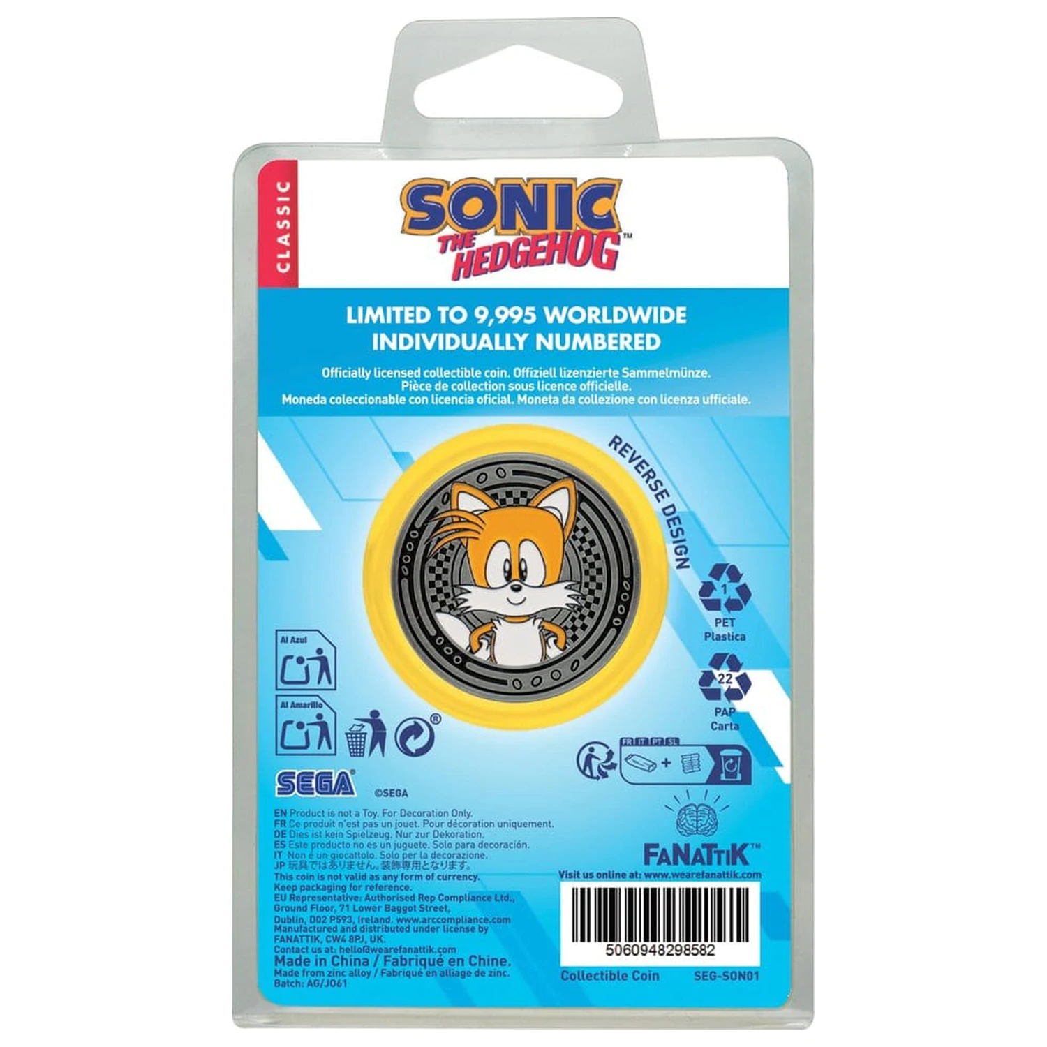 Sonic - The Hedgehog zberateľská minca Sonic & Tails produktová fotografia