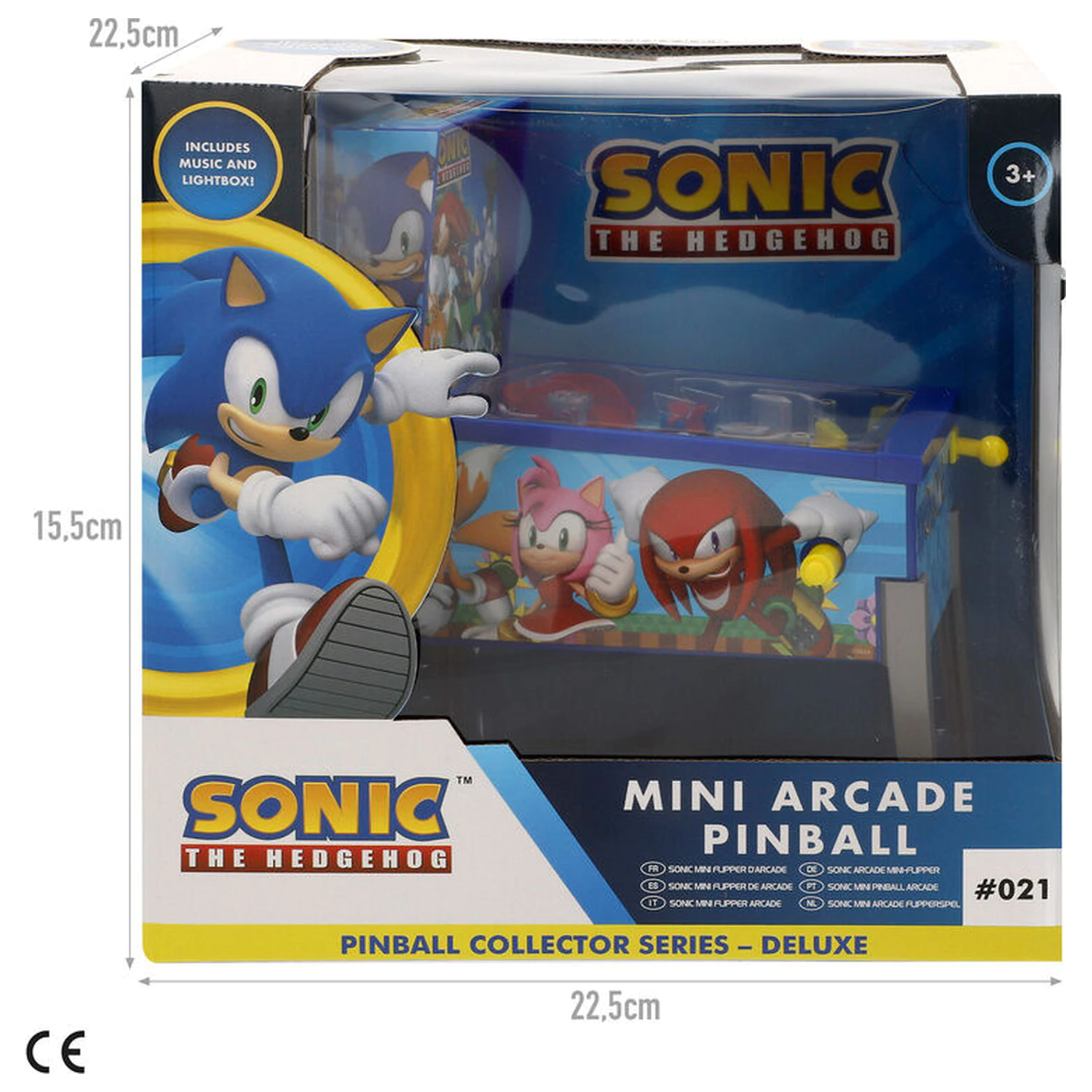 Sonic the Hedgehog mini arkádový pinball produktová fotografia