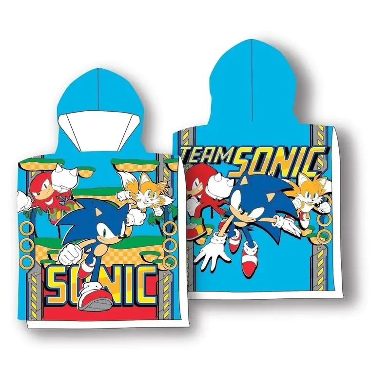 Bavlnené pončo osuška Sonic The Hedgehog produktová fotografia