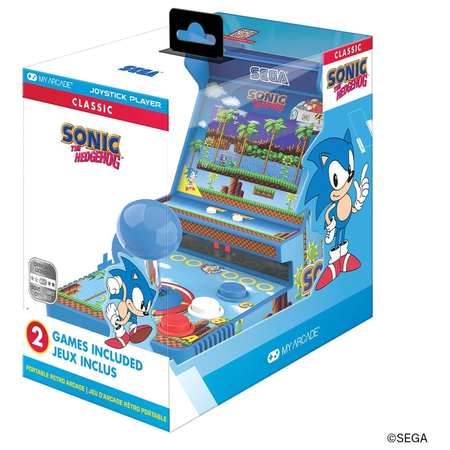 Sonic The Hedgehog Prenosný Retro Arcade Joystick Player produktová fotografia