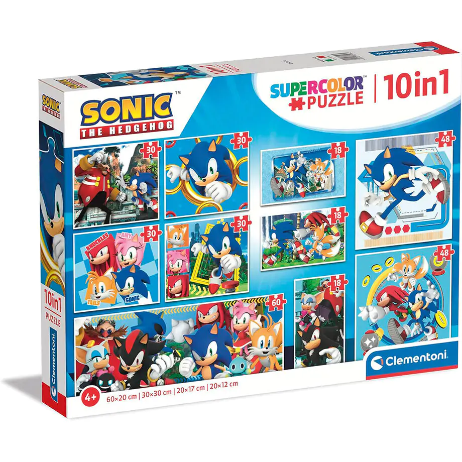 Sonic the Hedgehog puzzle 18+30+48+60 dielikov produktová fotografia
