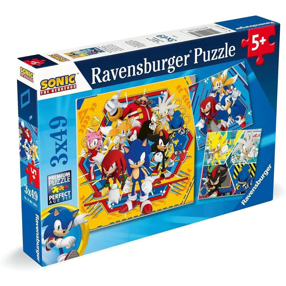 Sonic the Hedgehog puzzle 3x49 dielikov produktová fotografia