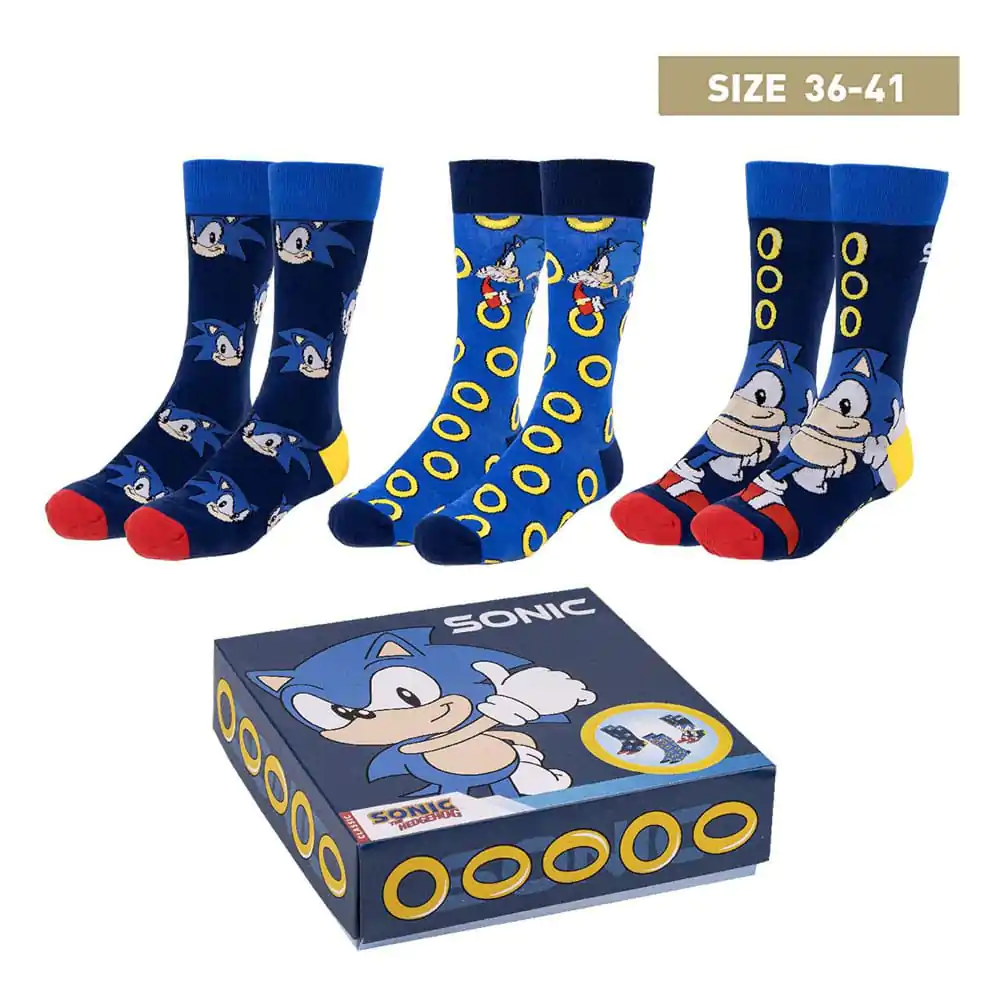 Sonic the Hedgehog ponožky 3-pack Sonic 35-41 termékfotó