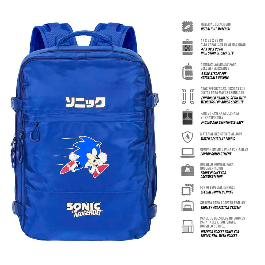 Sonic the Hedgehog ruksak 40cm produktová fotografia