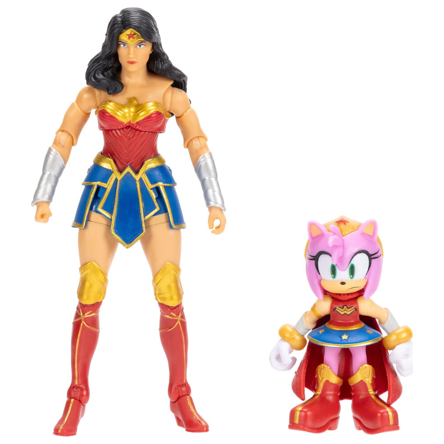 Sonic The Hedgehog x Dc Comics Amy & Wonder Woman figúrka produktová fotografia