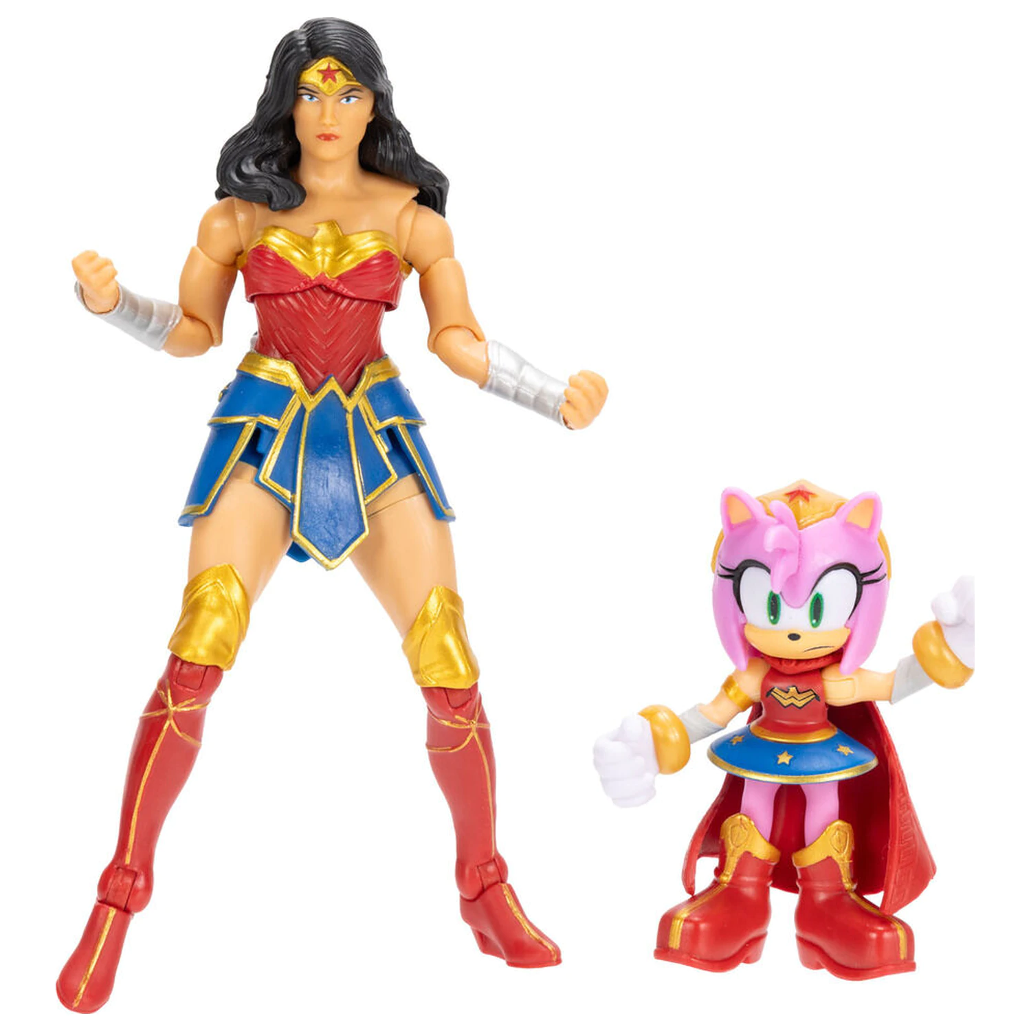 Sonic The Hedgehog x Dc Comics Amy & Wonder Woman figúrka produktová fotografia