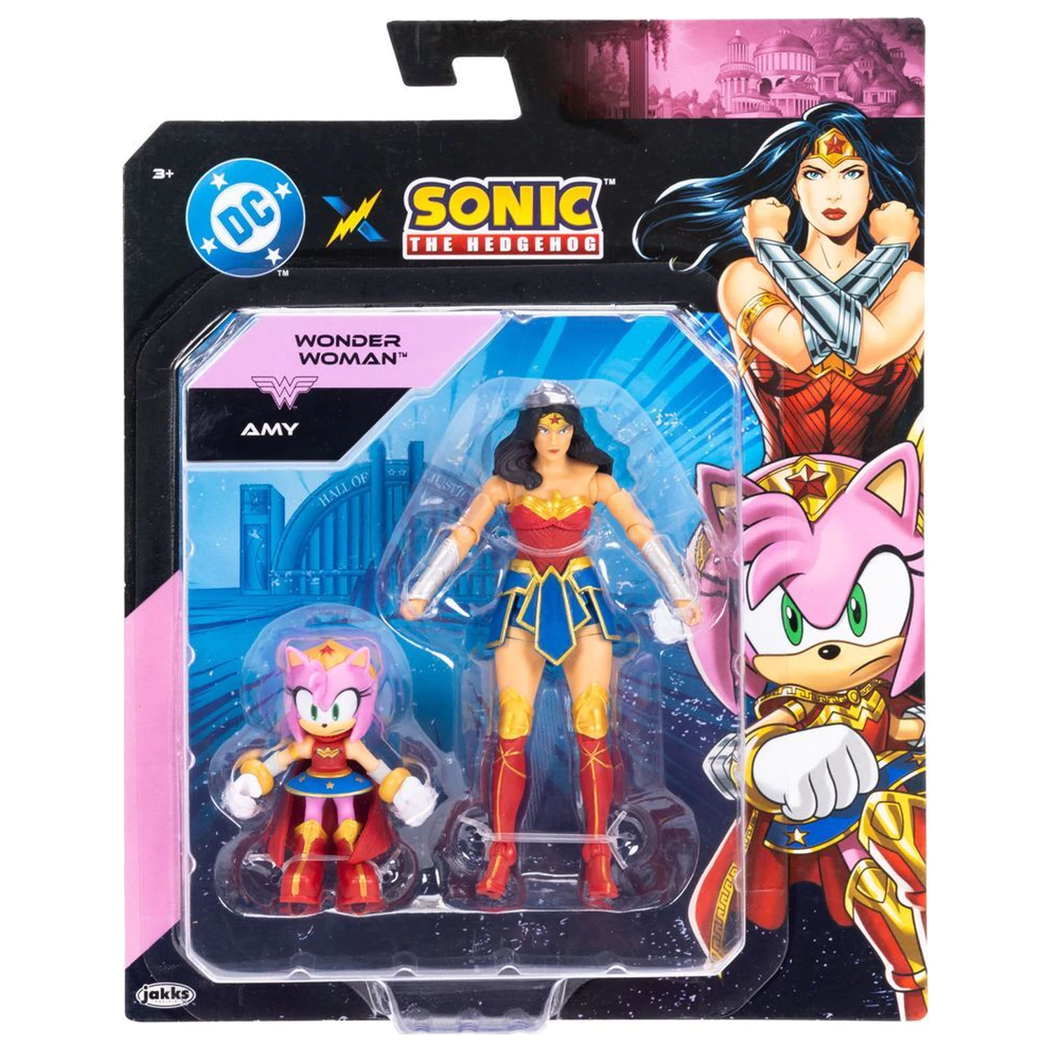 Sonic The Hedgehog x Dc Comics Amy & Wonder Woman figúrka produktová fotografia