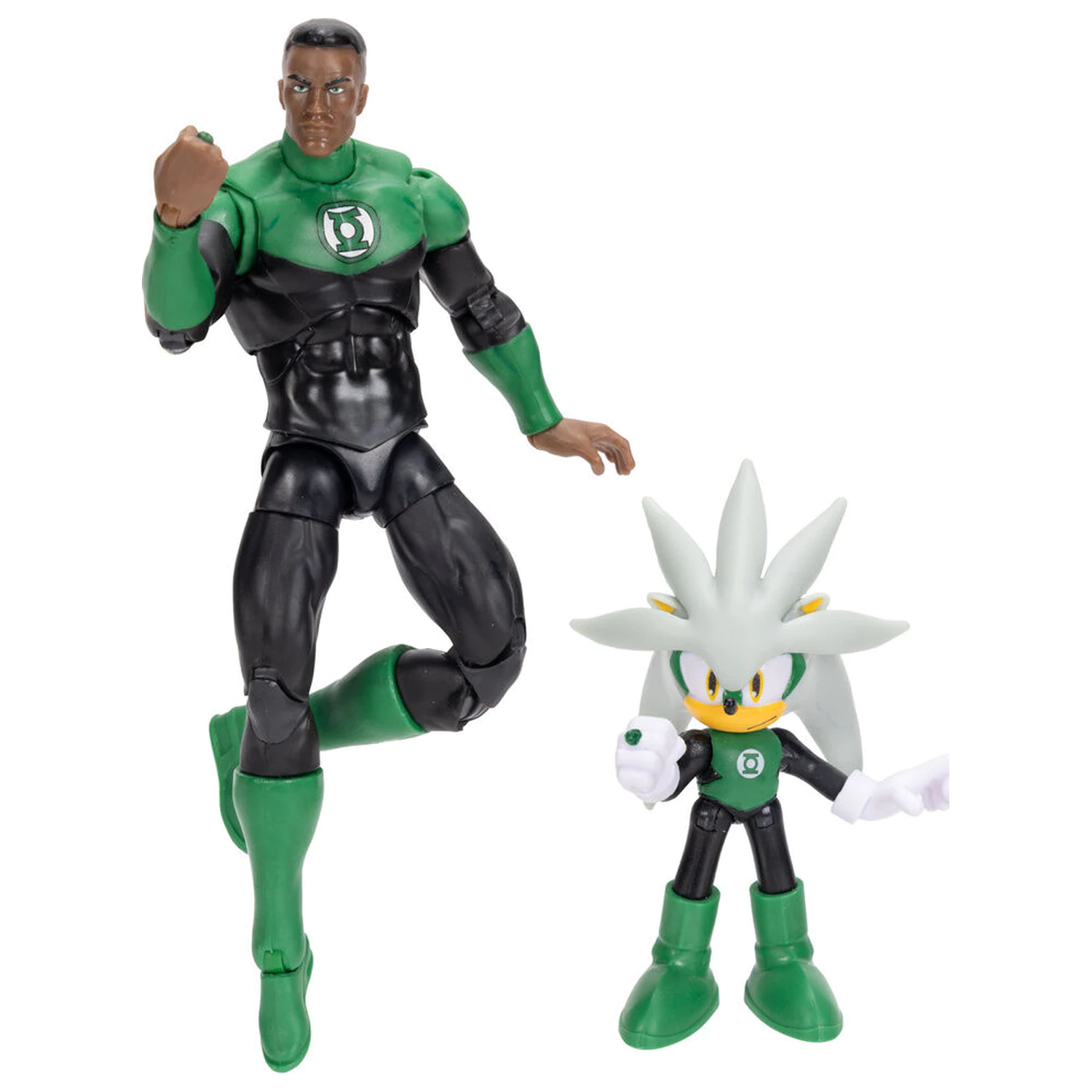 Sonic The Hedgehog x DC Comics Silver & Green Lantern figúrka produktová fotografia