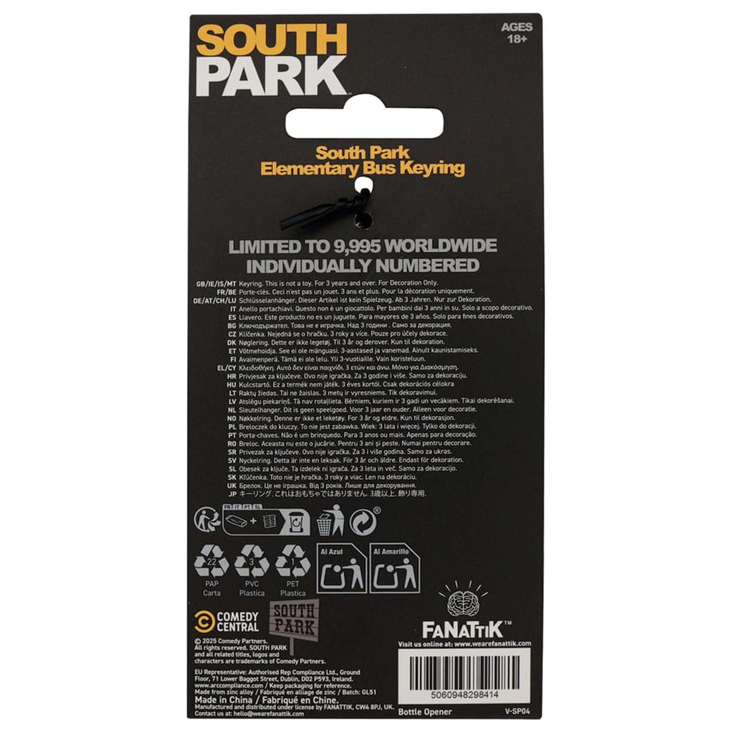 South Park kľúčenka školský autobus limitovaná edícia produktová fotografia