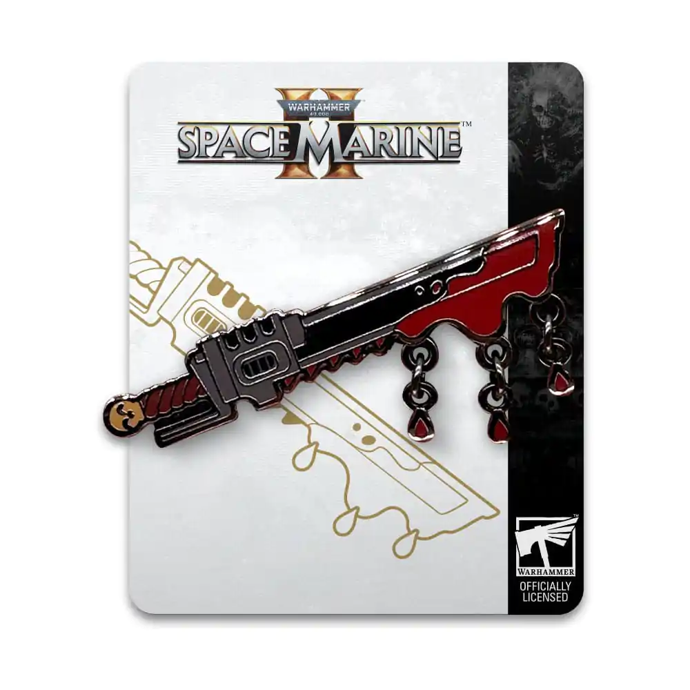 Space Marine 2 odznak špendlík Chainsword 5 cm produktová fotografia