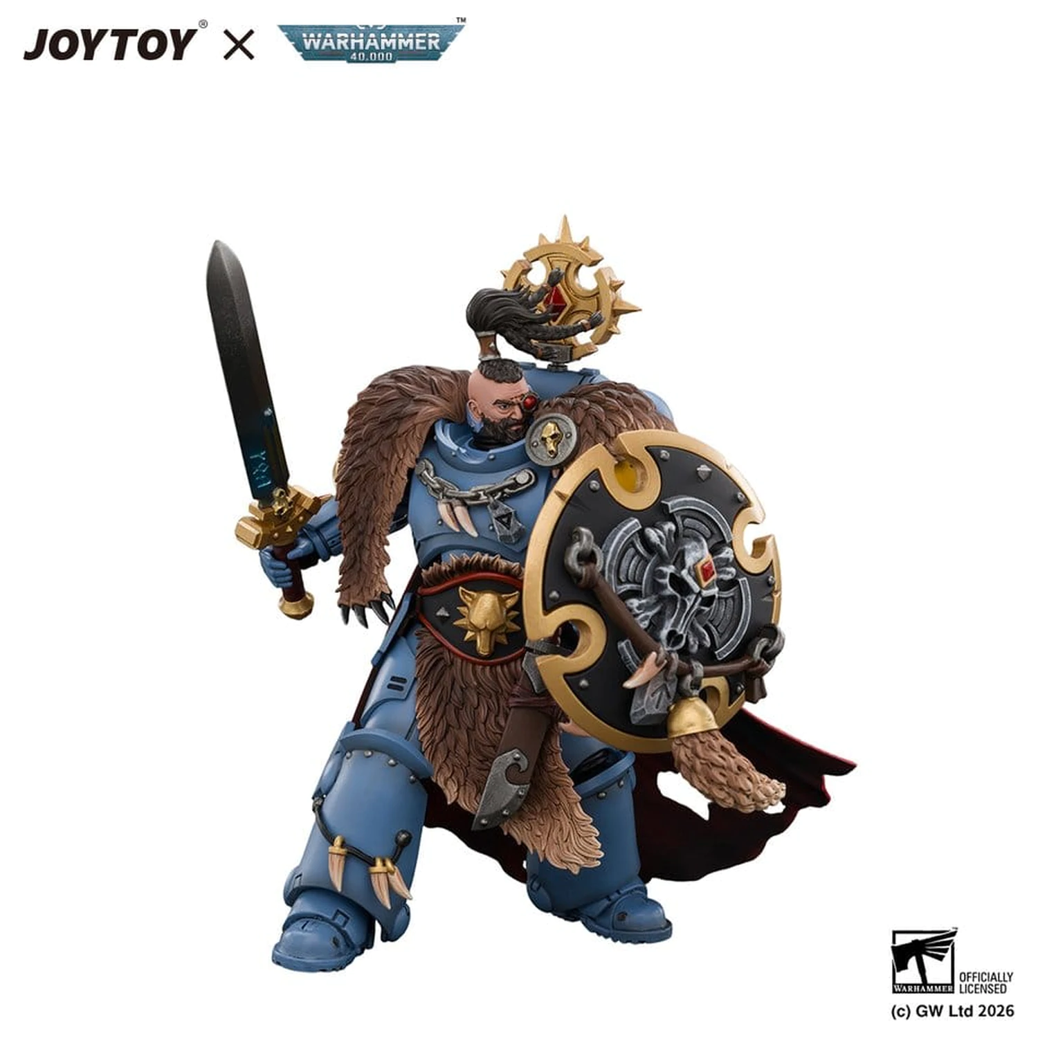 Space Marine akčná figúrka Space Wolves Wolf Guard Battle Leader 12 cm produktová fotografia