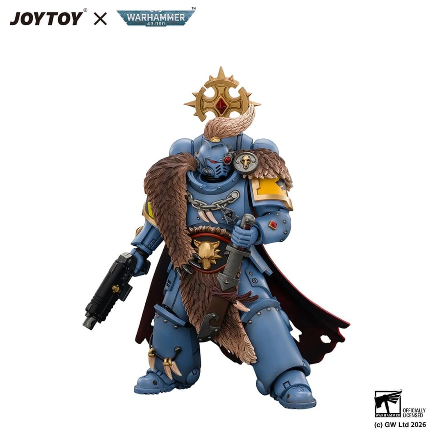 Space Marine akčná figúrka Space Wolves Wolf Guard Battle Leader 12 cm produktová fotografia