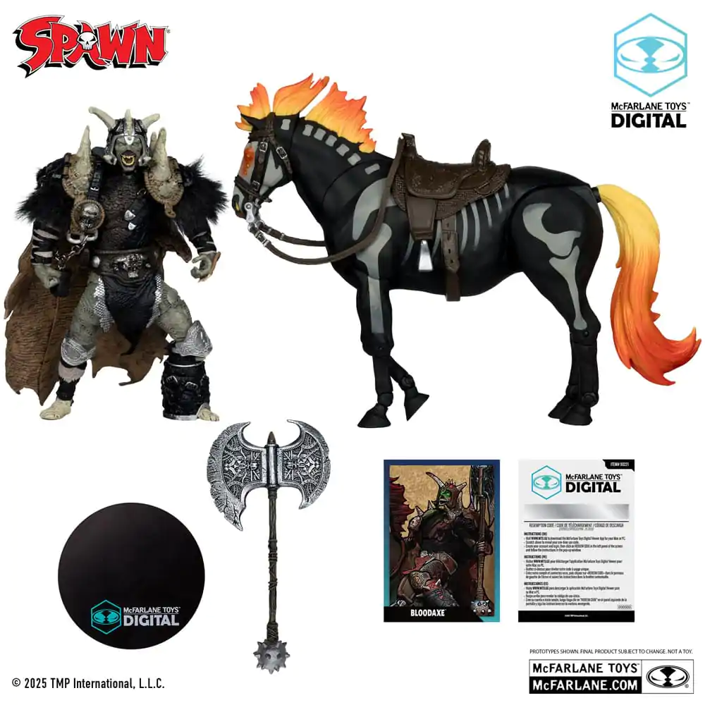 Spawn Akčná figúrka Bloodaxe with Horse (Spawn: The Dark Ages) (McFarlane Toys 30th Anniversary) (Gold Label) 18 cm produktová fotografia