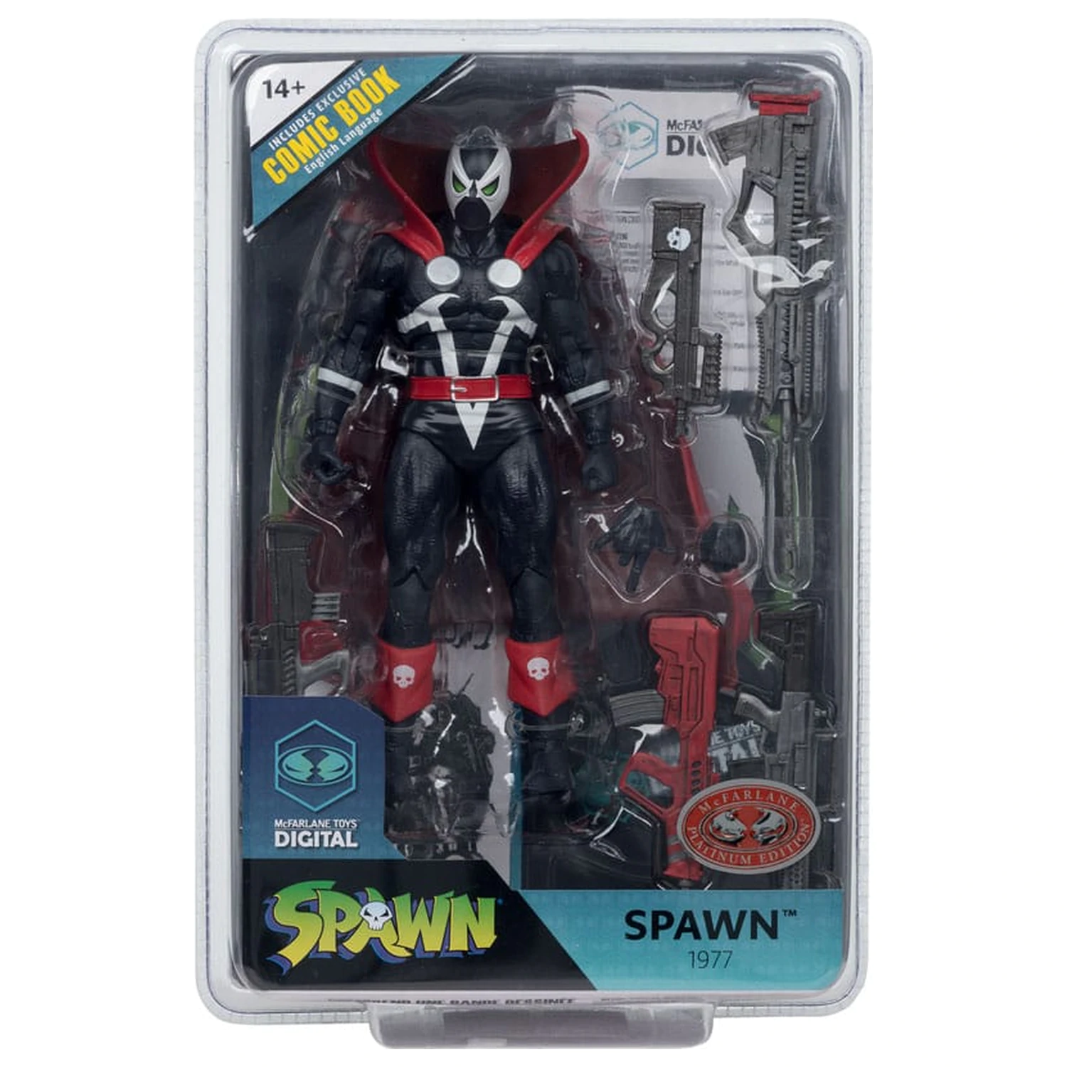 Spawn Page Punchers akčná figúrka Spawn 1977 červená a čierna (Chase) Red Platinum Edition 18 cm produktová fotografia