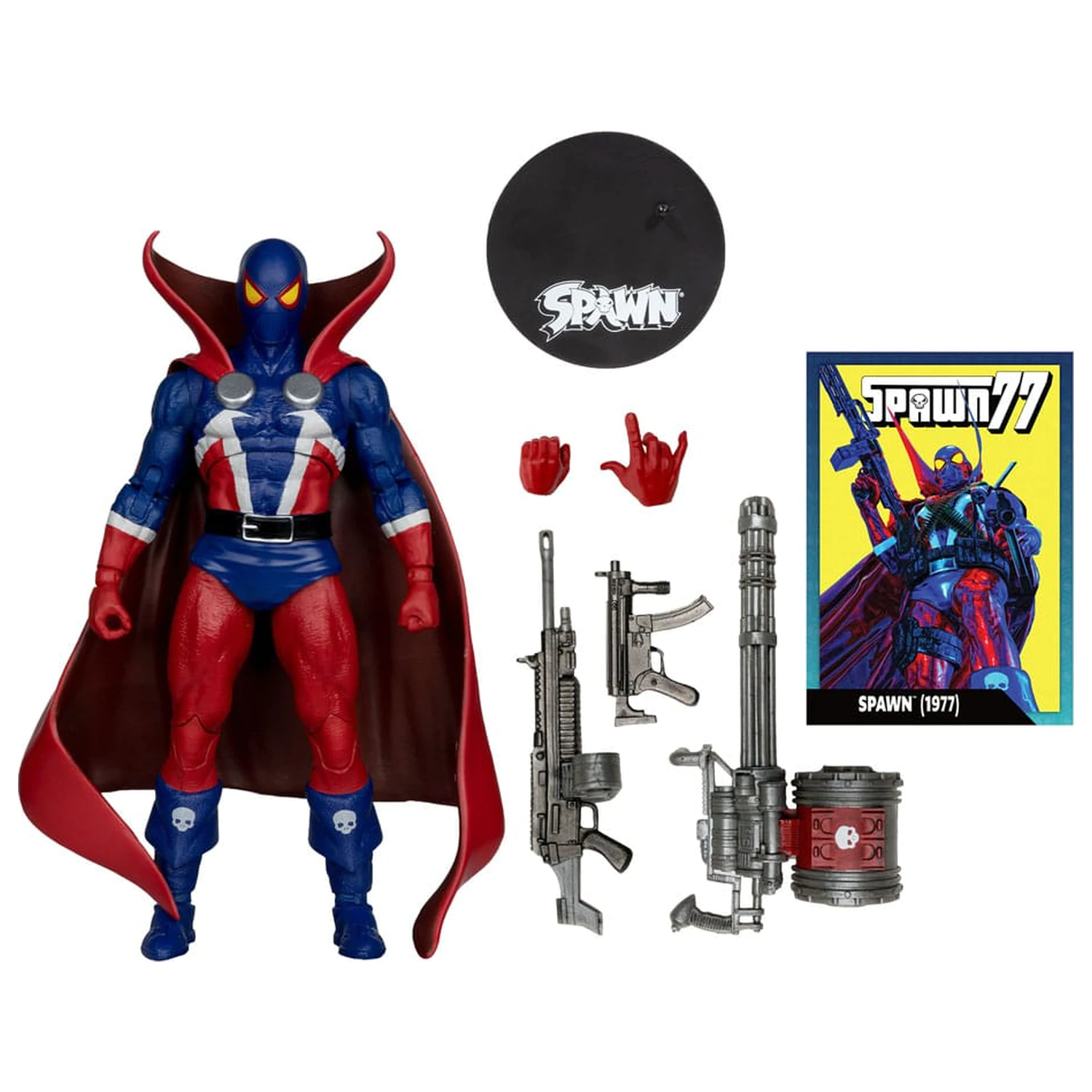 Akčná figúrka Spawn Page Punchers Spawn 1977 Červená a Modrá (Chase) Red Platinum Edition 18 cm produktová fotografia