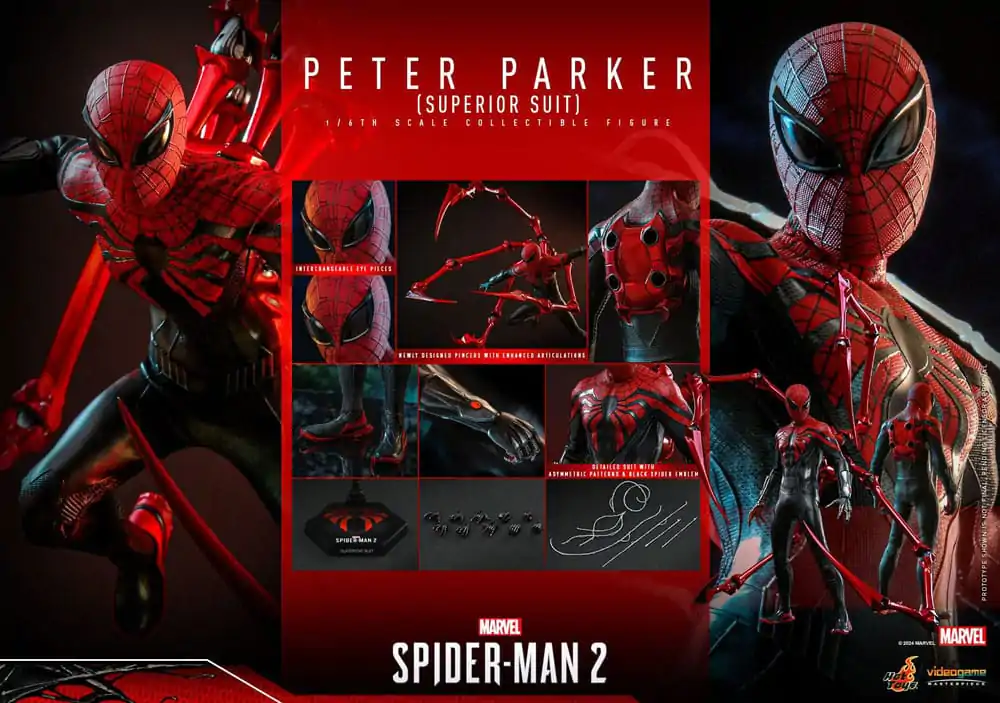 Spider-Man 2 Video Game Masterpiece Action Figure 1/6 Peter Parker (Superior Suit) 30 cm termékfotó