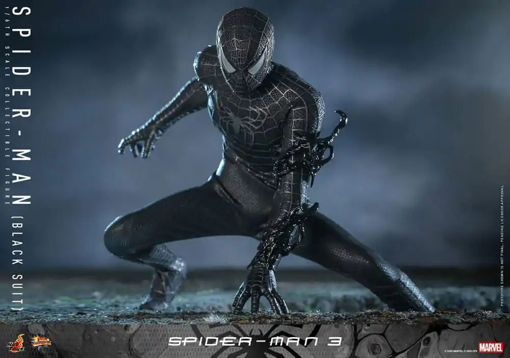 Spider-Man 3 Movie Masterpiece Akčná Figúrka 1/6 Spider-Man (Black Suit) 30 cm produktová fotografia