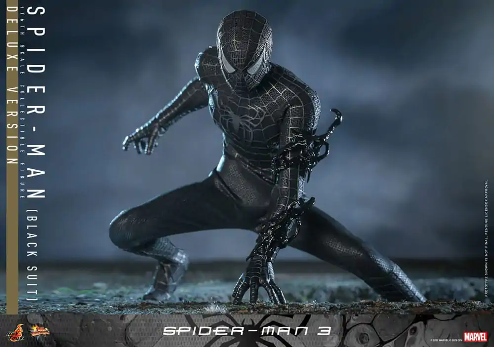 Spider-Man 3 Movie Masterpiece Akčná figúrka 1/6 Spider-Man (Black Suit) (Deluxe Version) 30 cm produktová fotografia