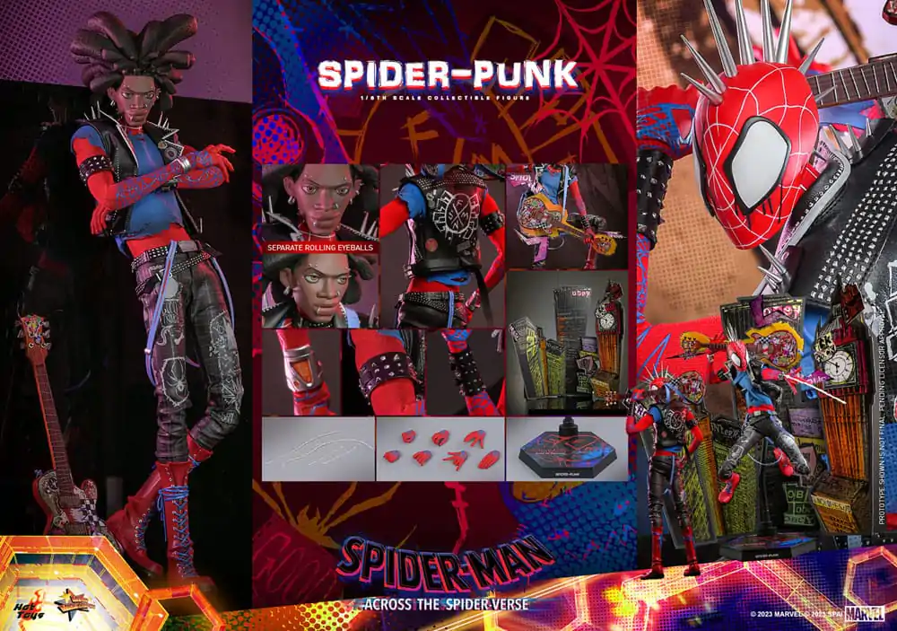 Spider-Man: Across the Spider-Verse Movie Masterpiece Akčná figúrka 1/6 Spider-Punk 32 cm produktová fotografia