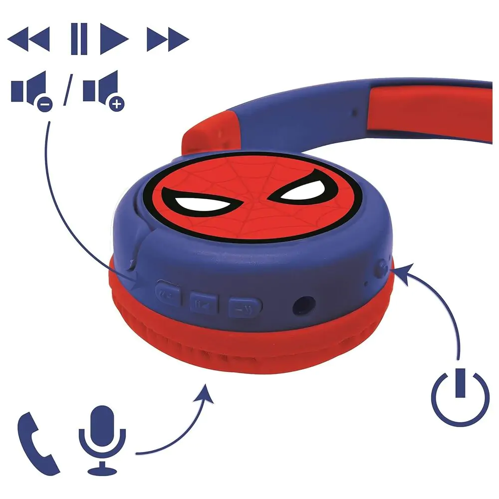 Marvel Spiderman Bluetooth bezdrôtové slúchadlá produktová fotografia