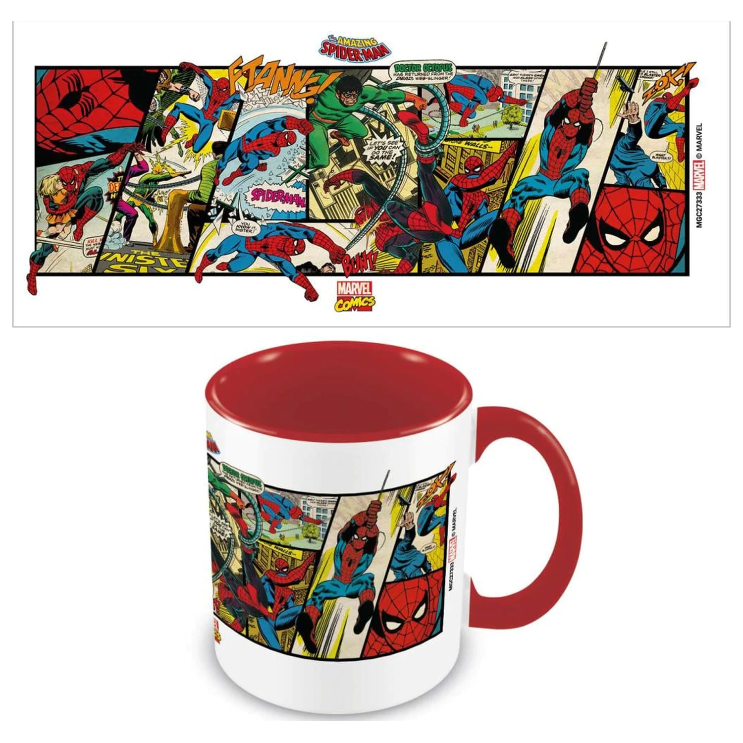 Spider-Man Comics farebný vnútorný hrnček produktová fotografia