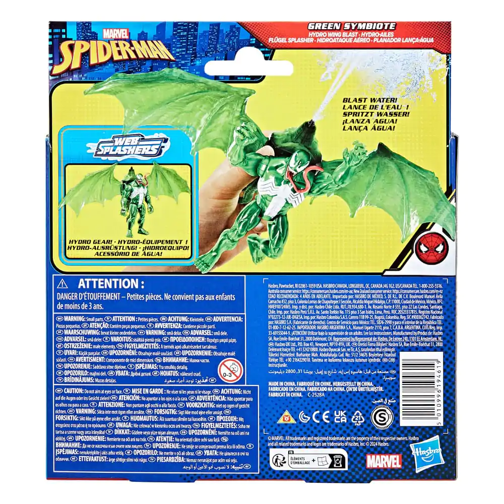 Spider-Man Epic Hero Series Web Splashers Akčná figúrka Green Symbiote Hydro Wing Blast 10 cm termékfotó