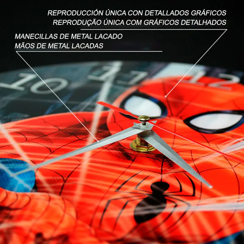 Marvel Spiderman nástenné hodiny produktová fotografia
