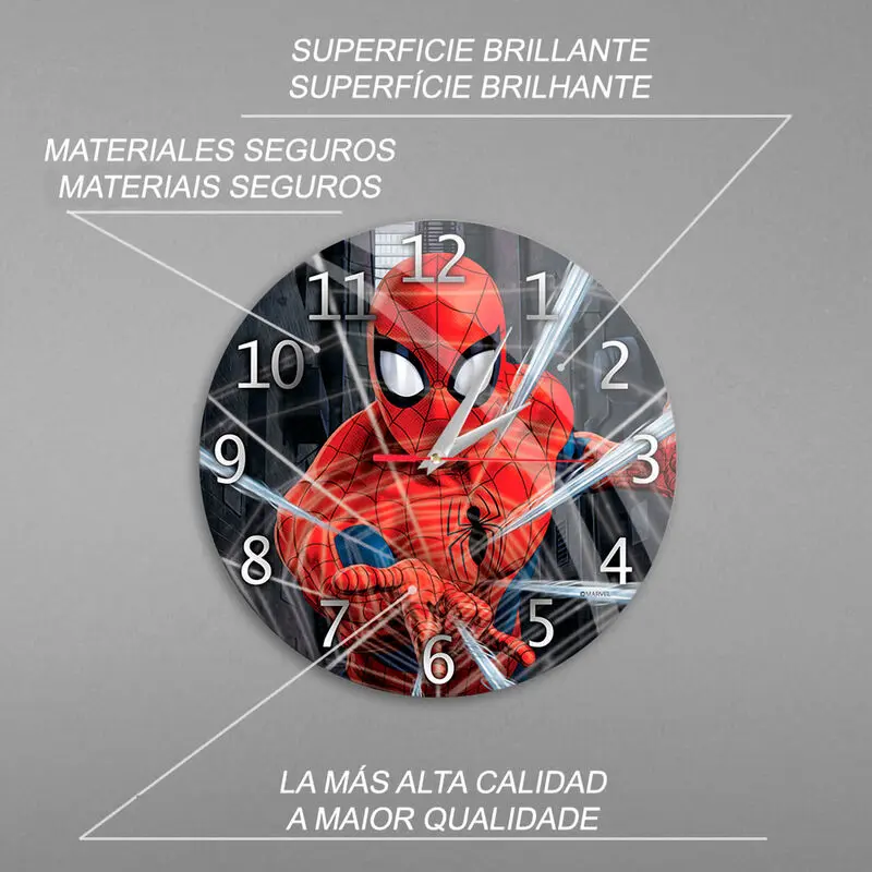 Marvel Spiderman nástenné hodiny produktová fotografia