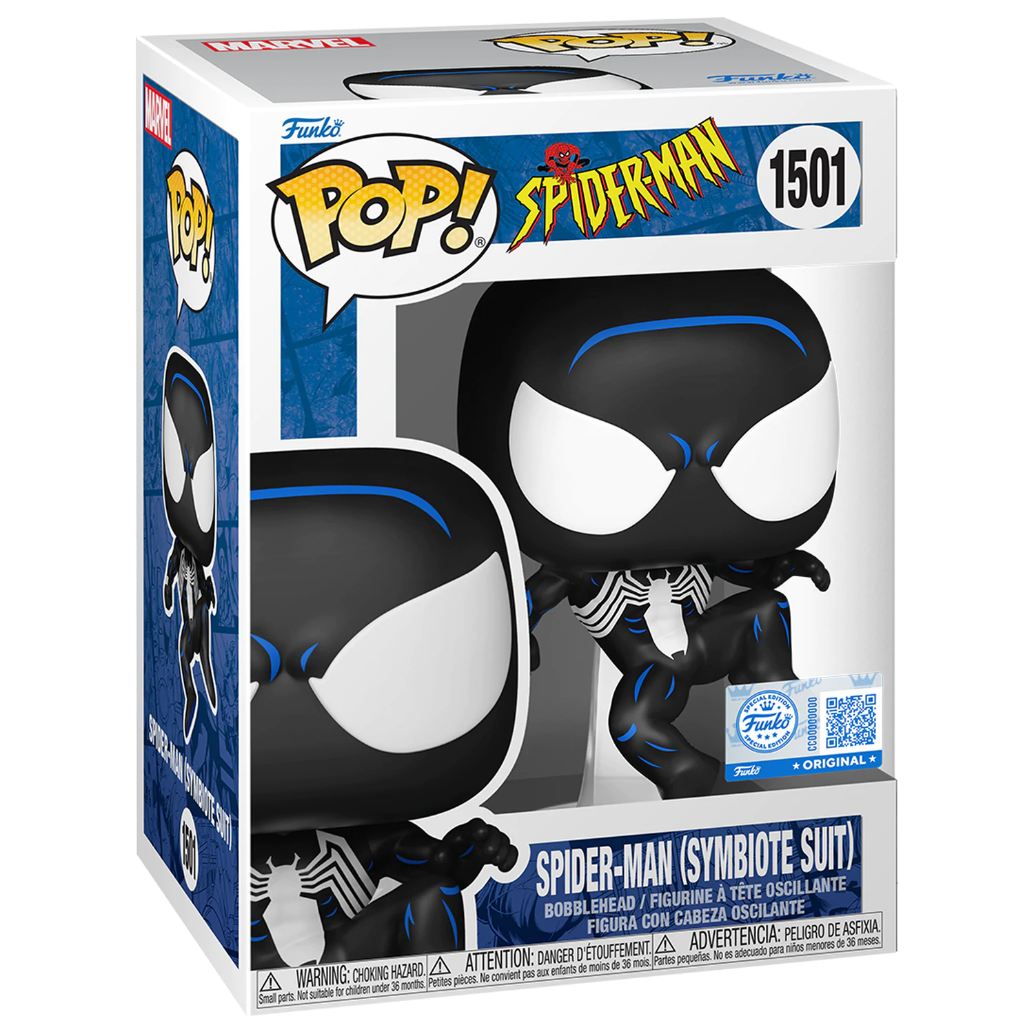 Spider-Man Funko POP! Marvel Vinylová figúrka Black Suit Spidey 9 cm produktová fotografia