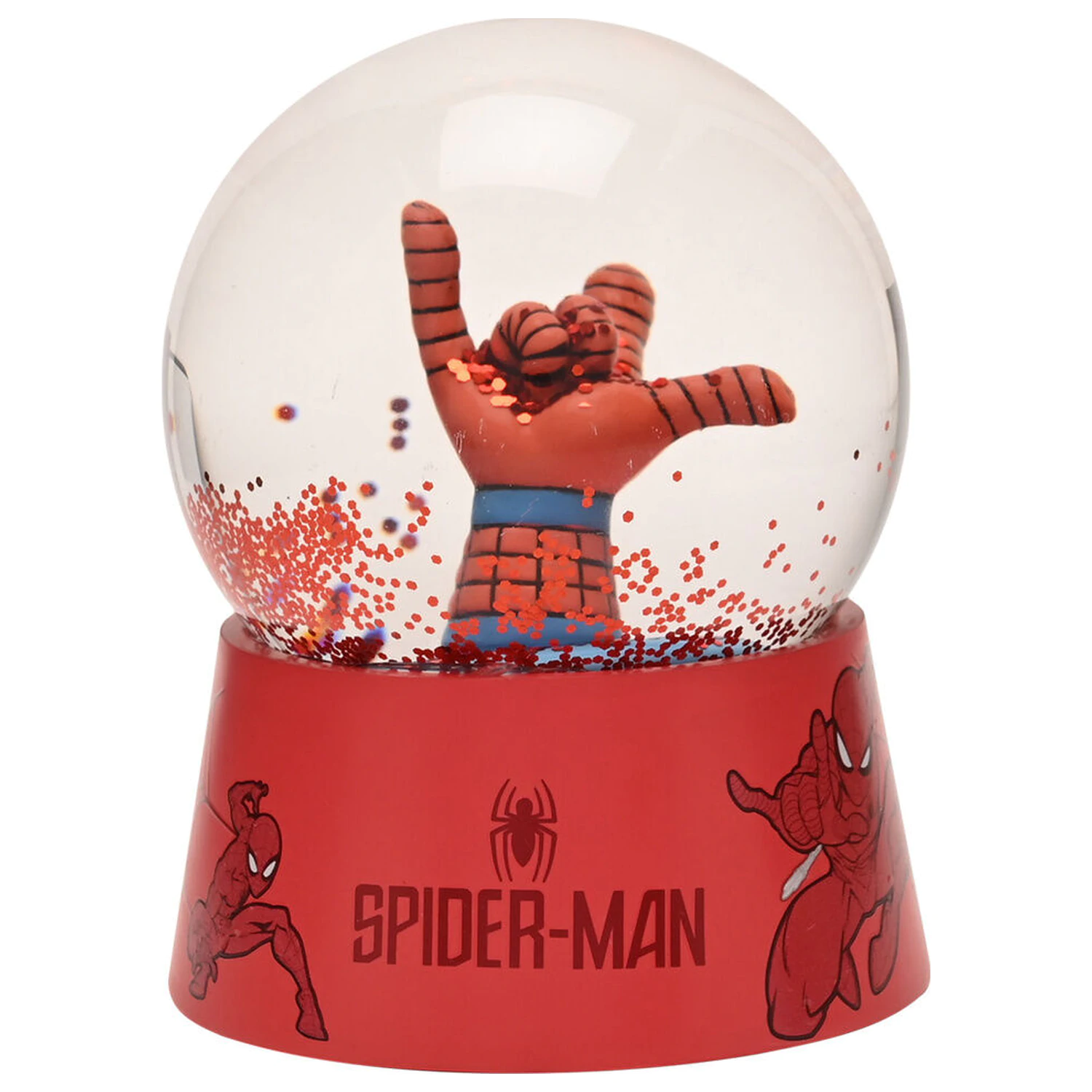 Marvel Spiderman snehová guľa produktová fotografia