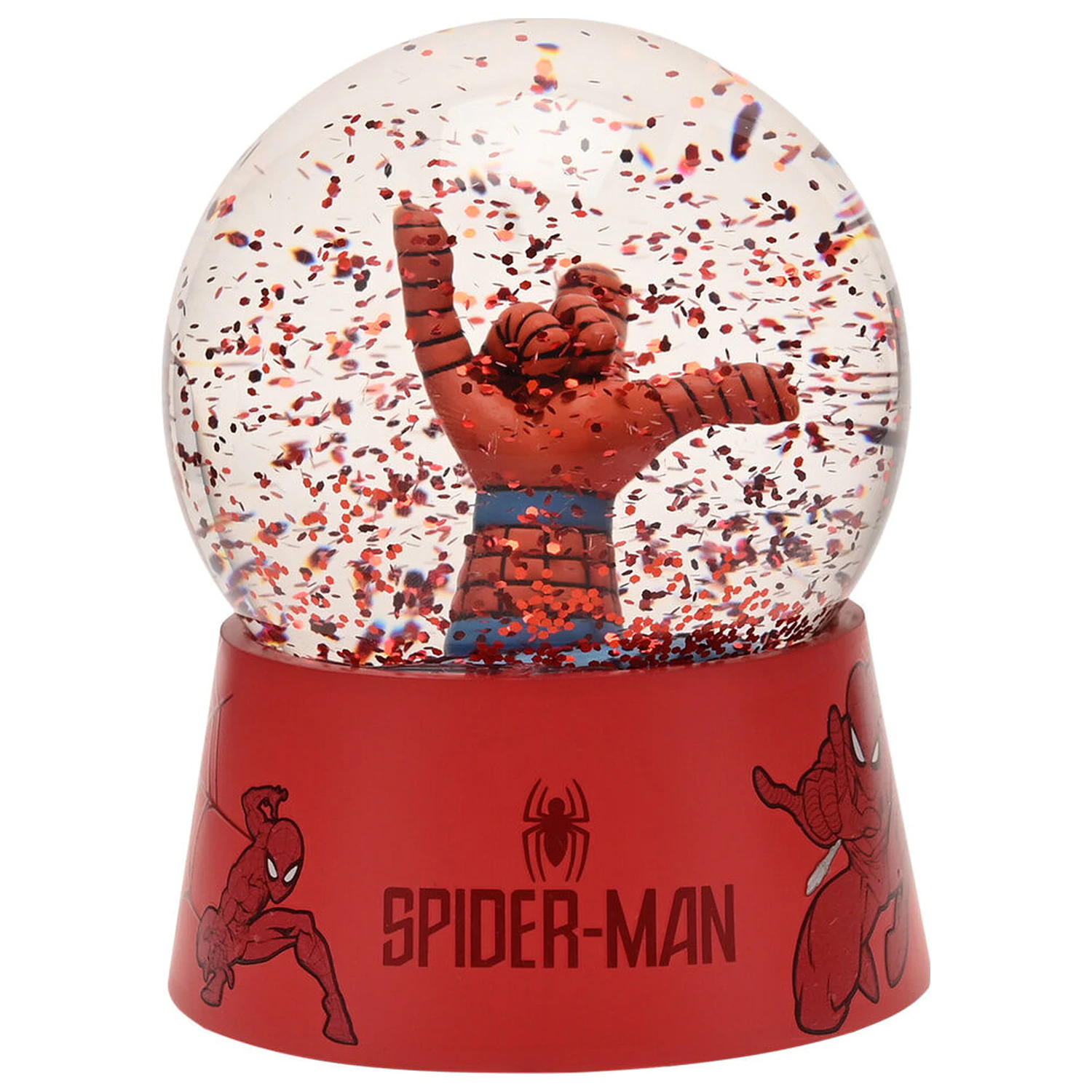 Marvel Spiderman snehová guľa produktová fotografia