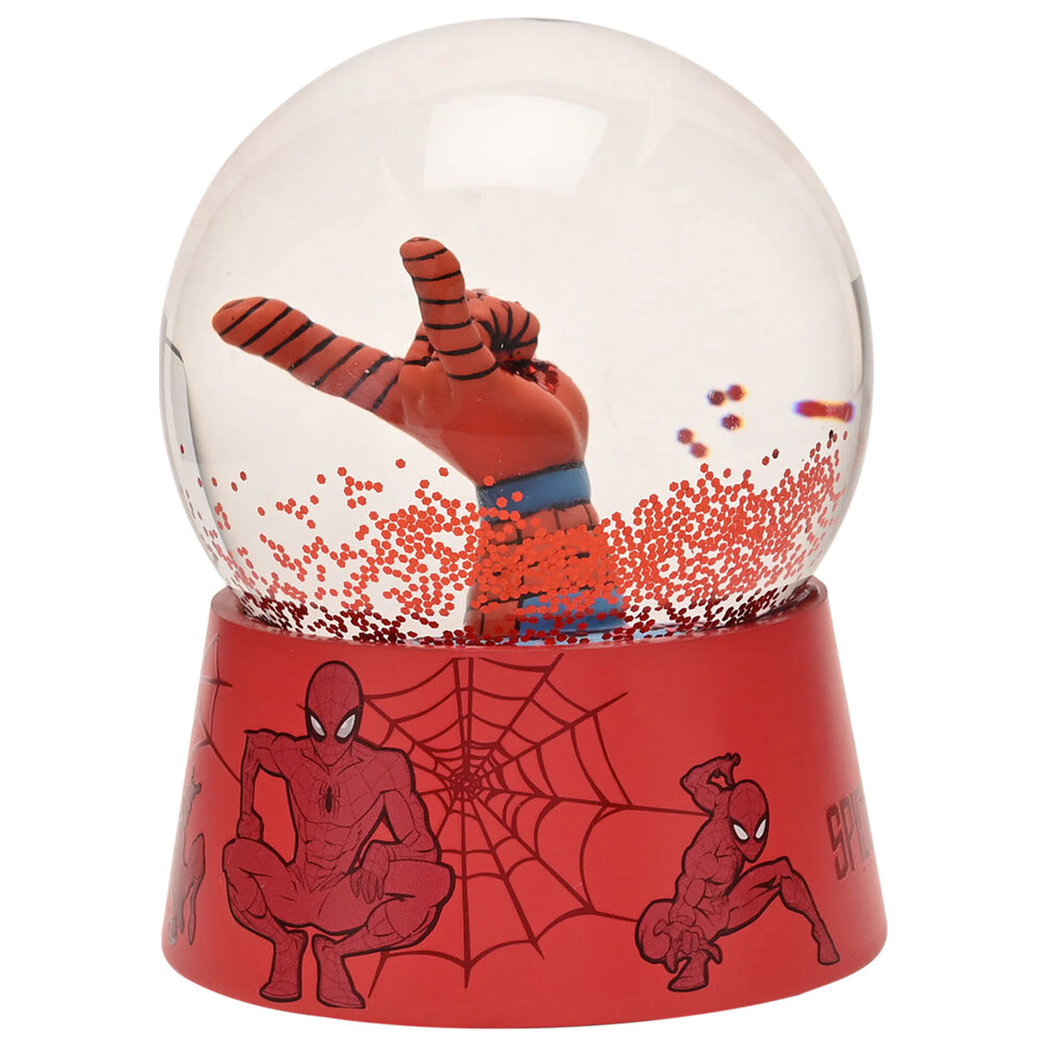 Marvel Spiderman snehová guľa produktová fotografia