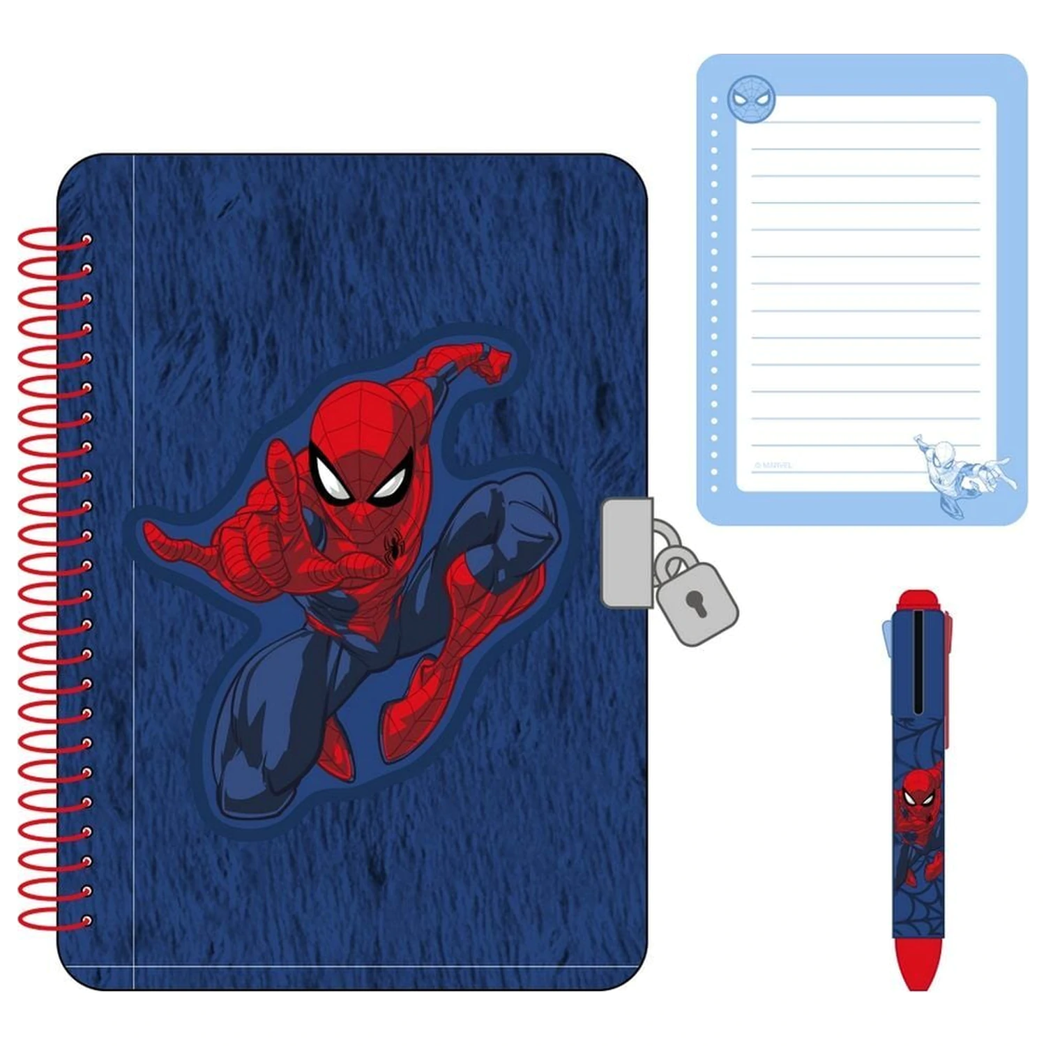 Marvel Spiderman Diár + 4-farebné pero produktová fotografia