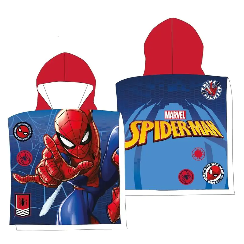 Marvel Spiderman microfibre pončo plážová osuška produktová fotografia