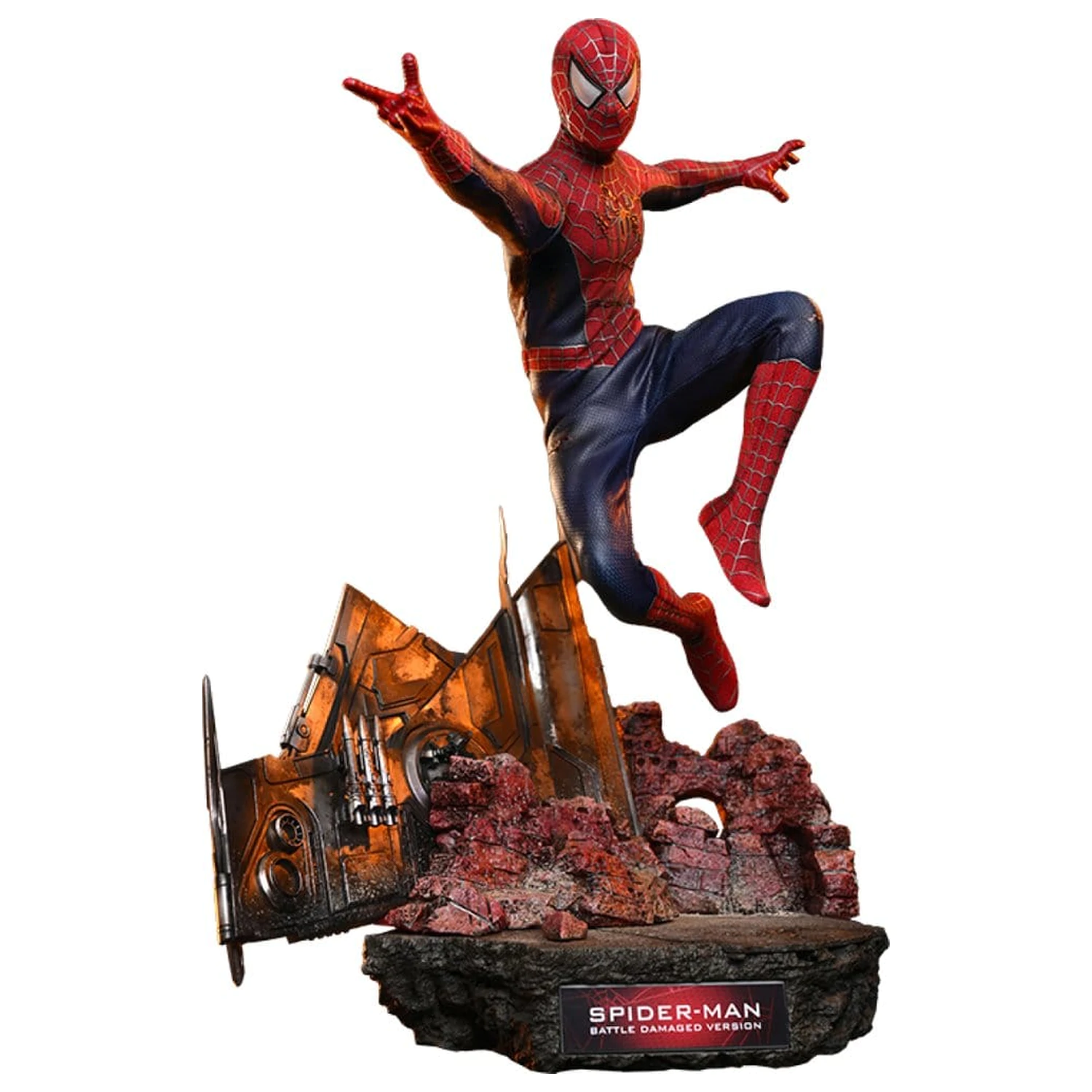 Spider-Man Movie Masterpiece akčná figúrka 1/6 Spider-Man (Battle Damaged Version) 30 cm produktová fotografia