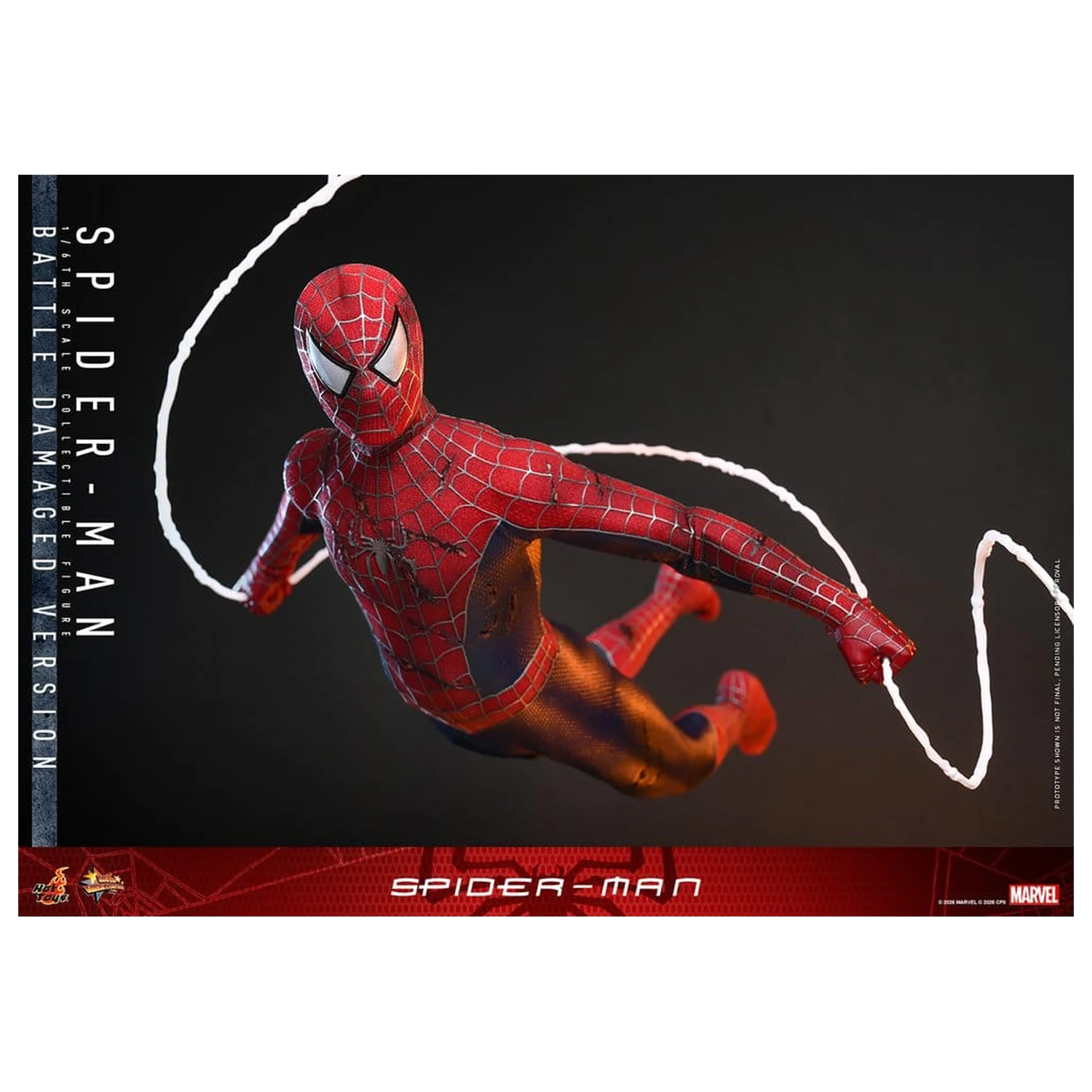 Spider-Man Movie Masterpiece akčná figúrka 1/6 Spider-Man (Battle Damaged Version) 30 cm produktová fotografia