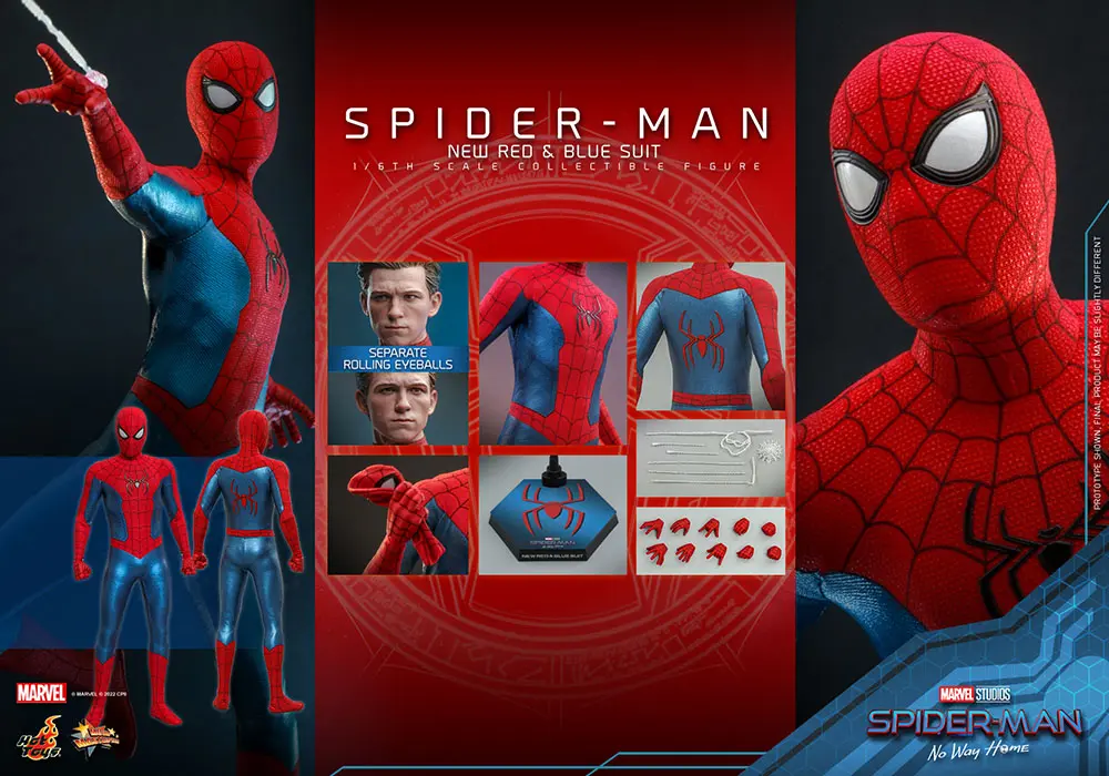 Spider-Man: No Way Home Movie Masterpiece akčná figúrka 1/6 Spider-Man (New Red and Blue Suit) 28 cm termékfotó