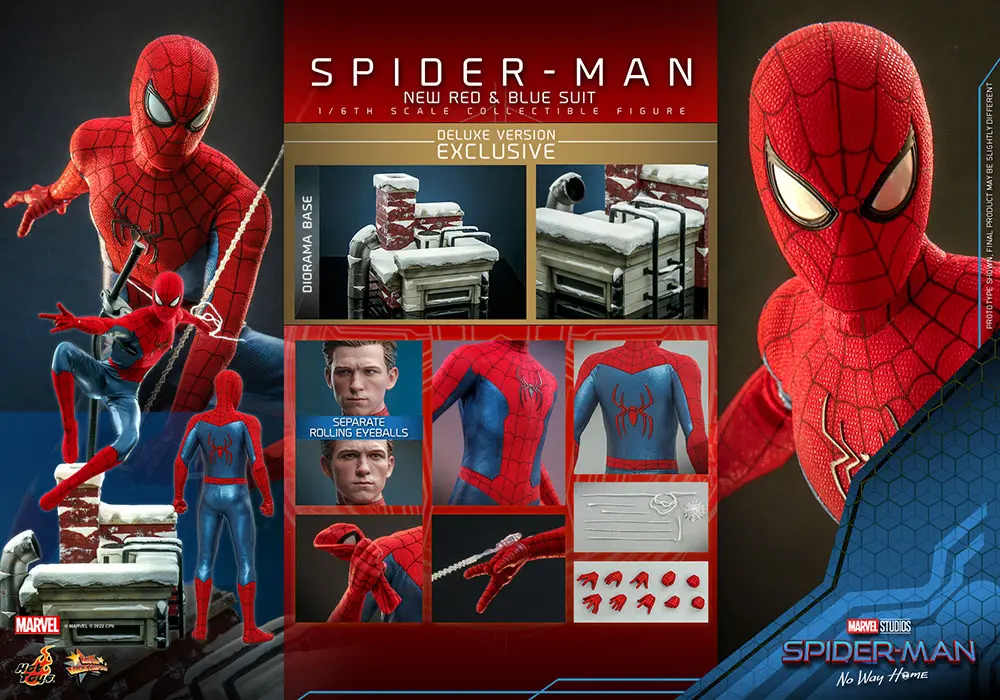 Spider-Man: No Way Home Movie Masterpiece akčná figúrka 1/6 Spider-Man (New Red and Blue Suit) (Deluxe verzia) 28 cm termékfotó