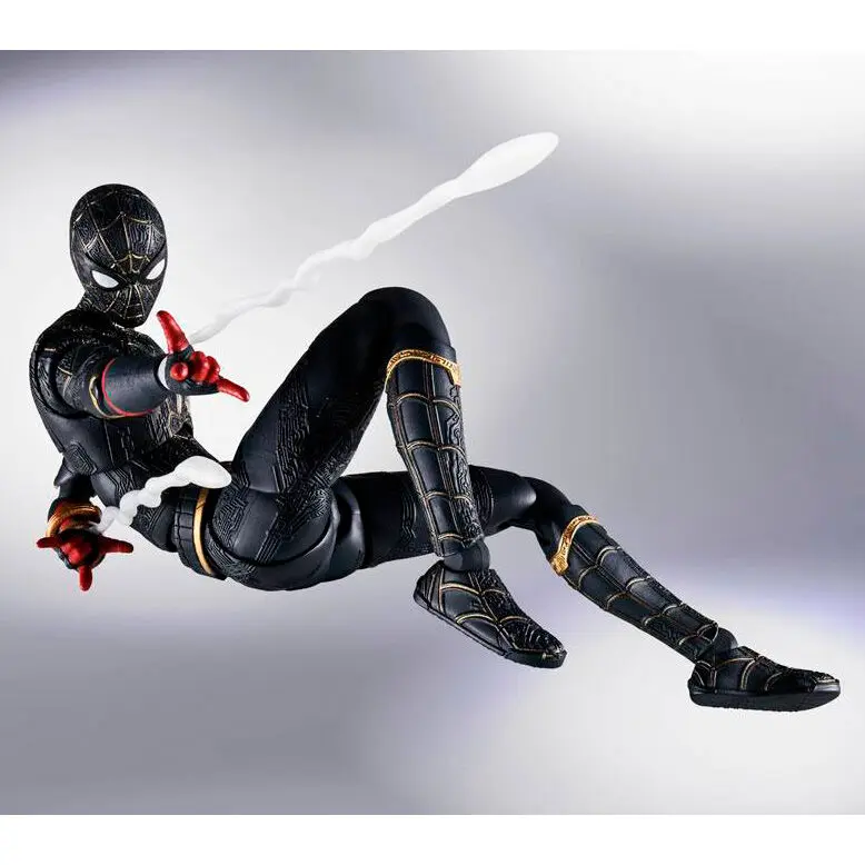 Spider-Man: No Way Home S.H. Figuarts akčná figúrka Spider-Man Black & Gold Suit (Special Set) 15 cm produktová fotografia