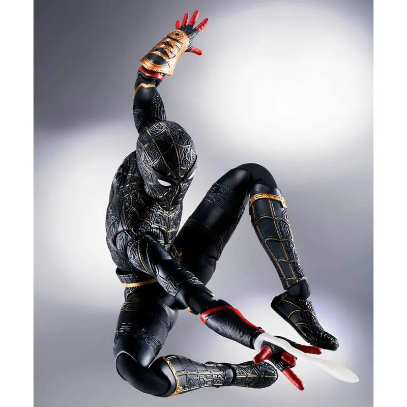 Spider-Man: No Way Home S.H. Figuarts akčná figúrka Spider-Man Black & Gold Suit (Special Set) 15 cm produktová fotografia