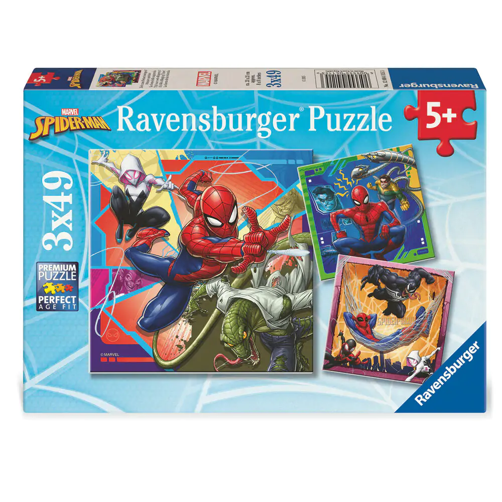 Marvel Spiderman puzzle 3x39 dielikov produktová fotografia