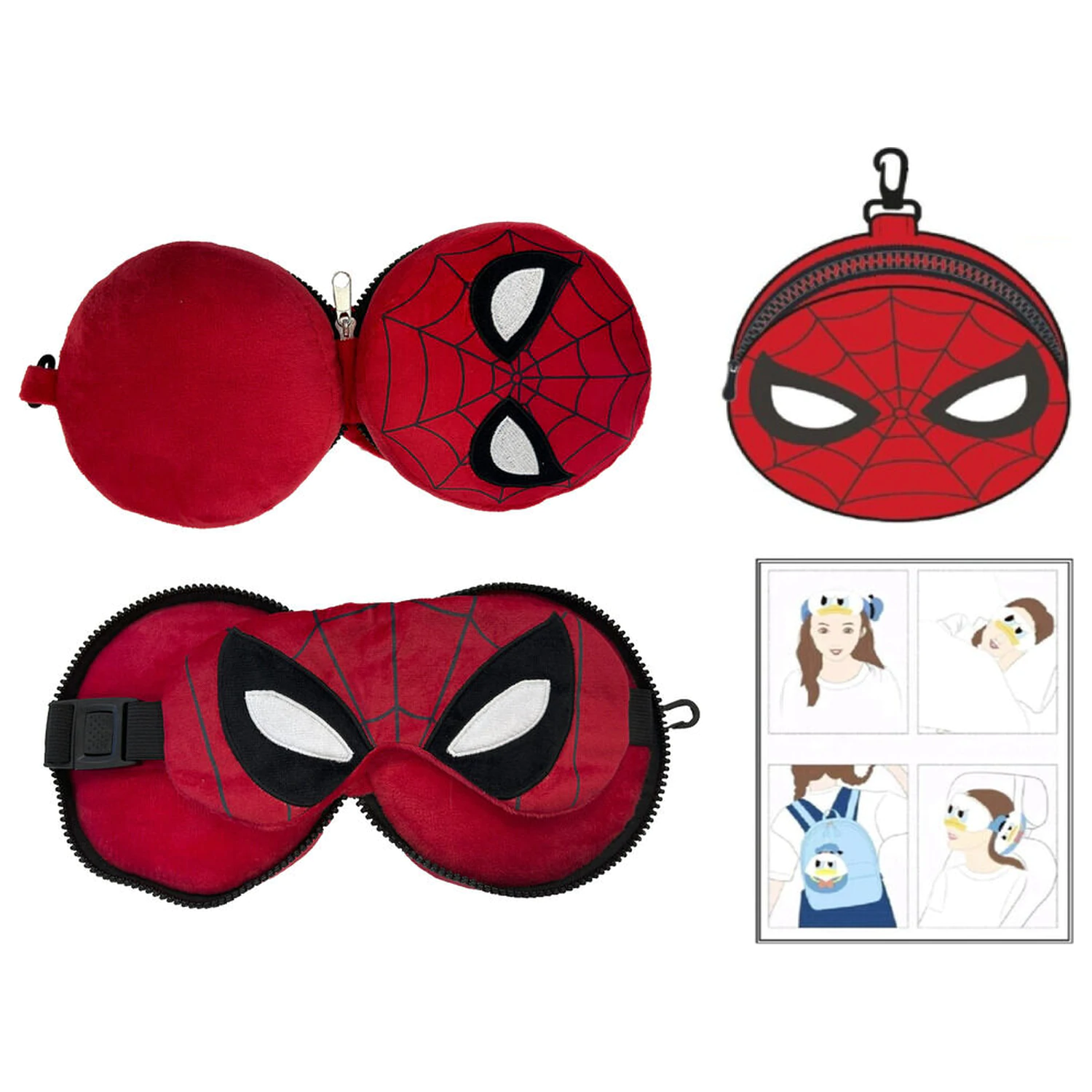 Marvel Spiderman cestovný vankúš + maska produktová fotografia