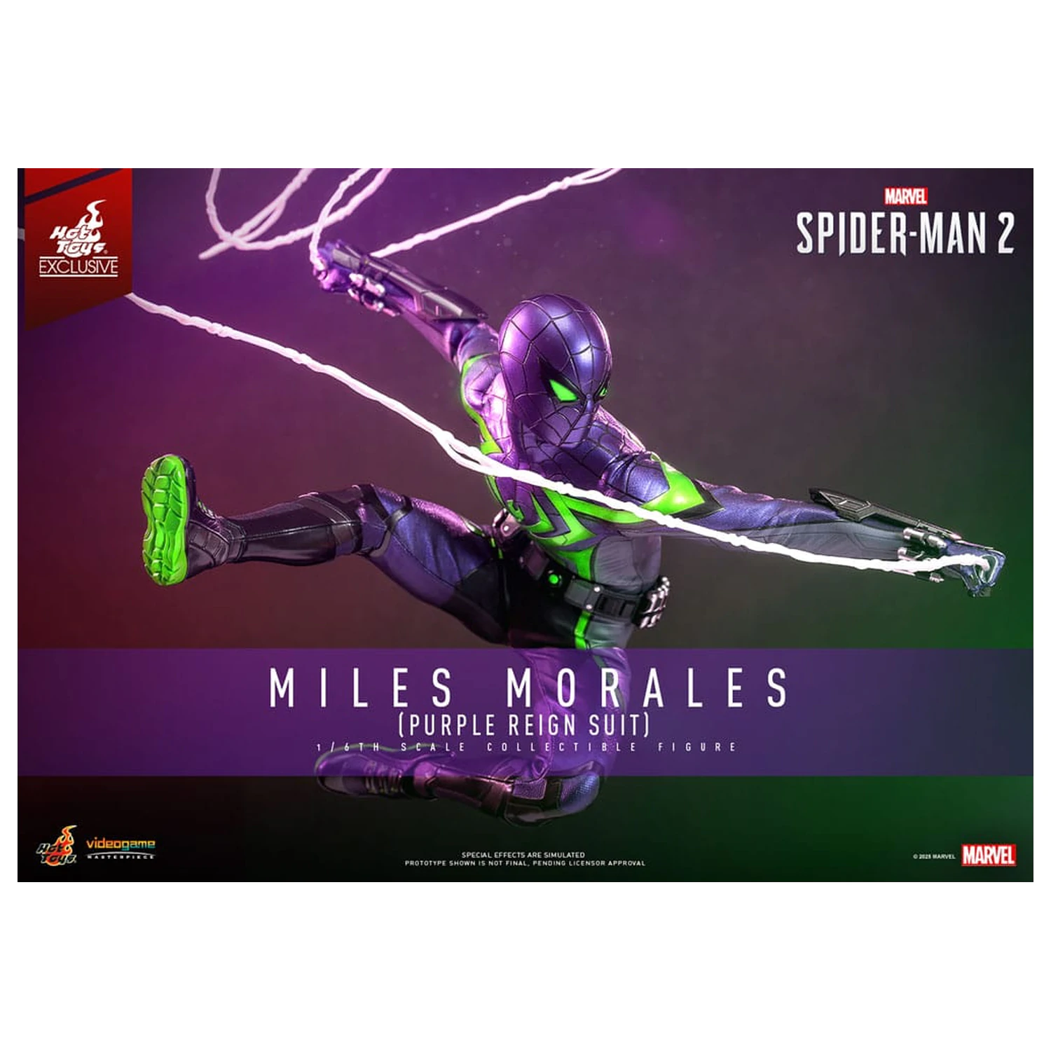 Spider-Man Video Game Masterpiece akčná figúrka 1/6 Miles Morales (Purple Reign Suit) Hot Toys Exclusive 30 cm produktová fotografia