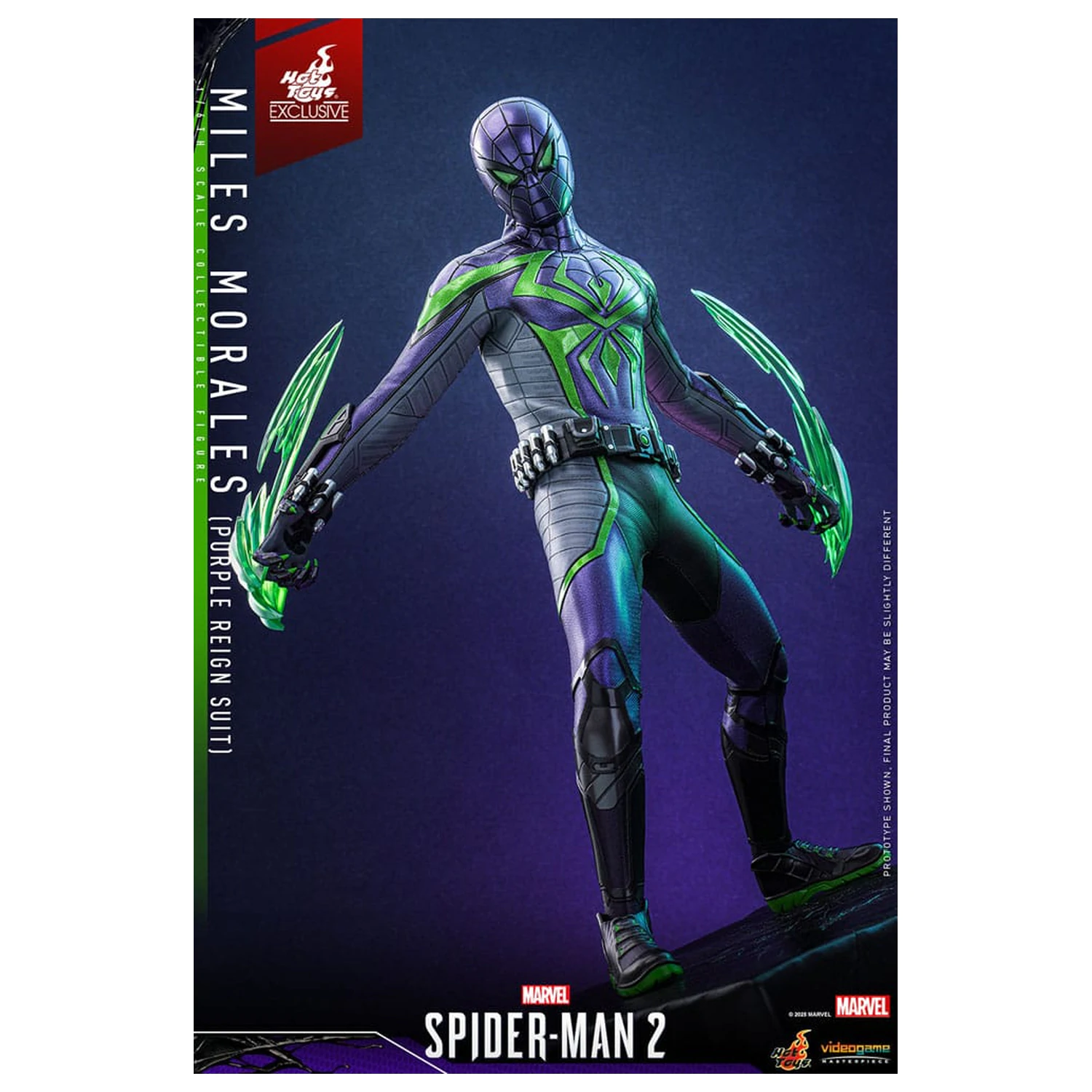 Spider-Man Video Game Masterpiece akčná figúrka 1/6 Miles Morales (Purple Reign Suit) Hot Toys Exclusive 30 cm produktová fotografia