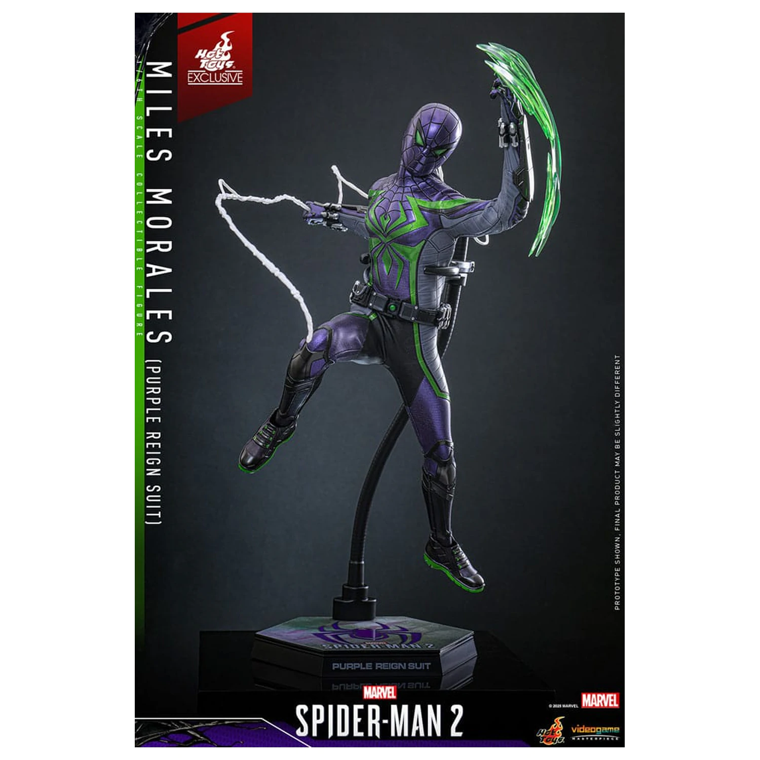Spider-Man Video Game Masterpiece akčná figúrka 1/6 Miles Morales (Purple Reign Suit) Hot Toys Exclusive 30 cm produktová fotografia