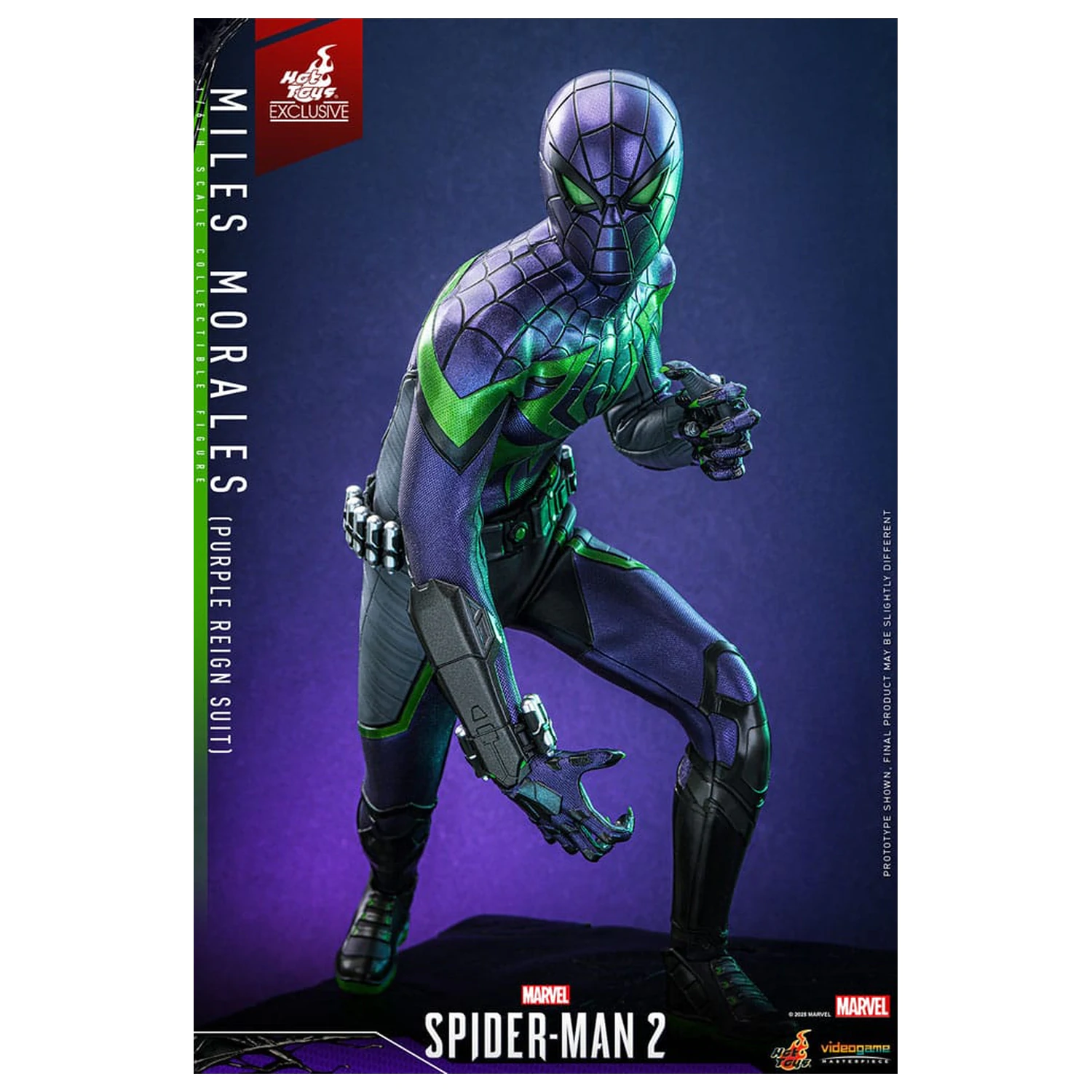 Spider-Man Video Game Masterpiece akčná figúrka 1/6 Miles Morales (Purple Reign Suit) Hot Toys Exclusive 30 cm produktová fotografia