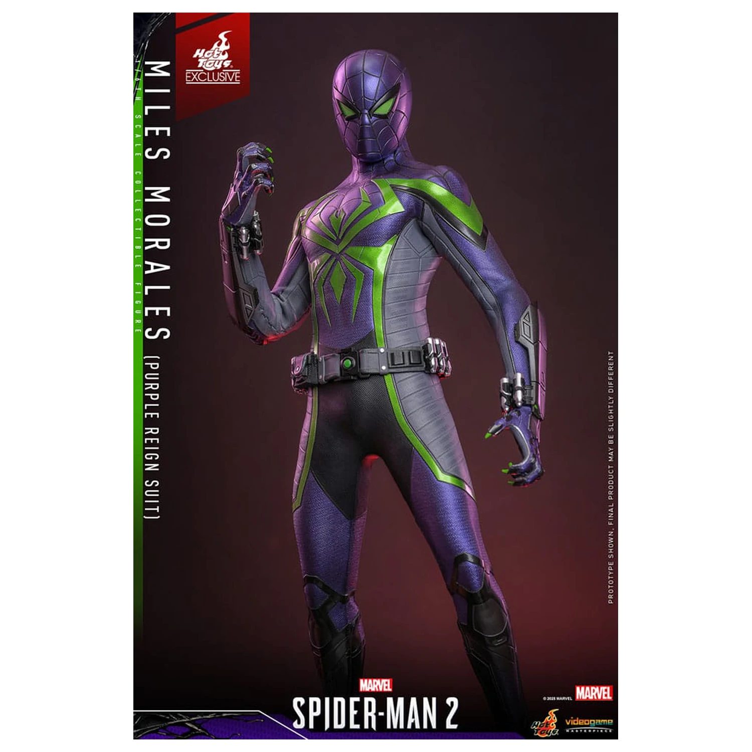 Spider-Man Video Game Masterpiece akčná figúrka 1/6 Miles Morales (Purple Reign Suit) Hot Toys Exclusive 30 cm produktová fotografia