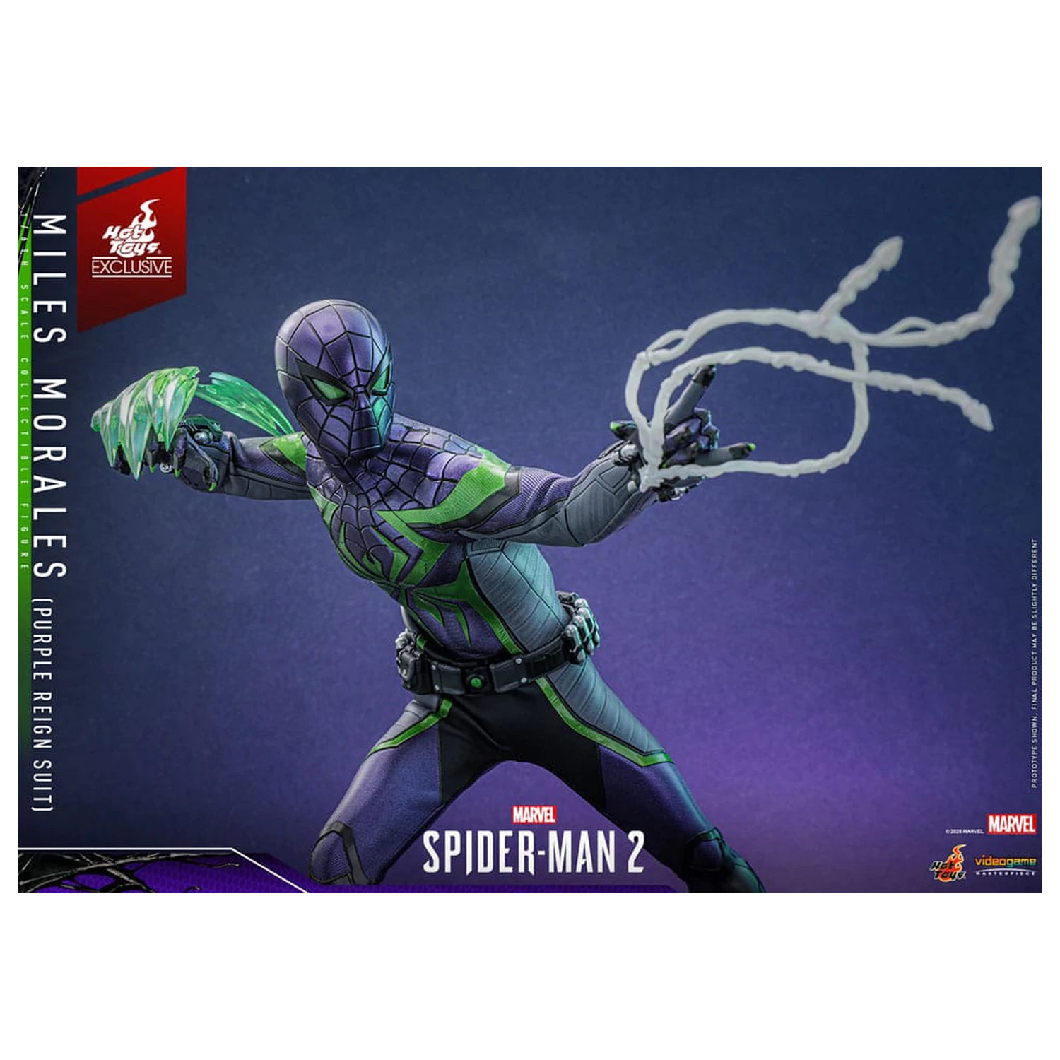 Spider-Man Video Game Masterpiece akčná figúrka 1/6 Miles Morales (Purple Reign Suit) Hot Toys Exclusive 30 cm produktová fotografia