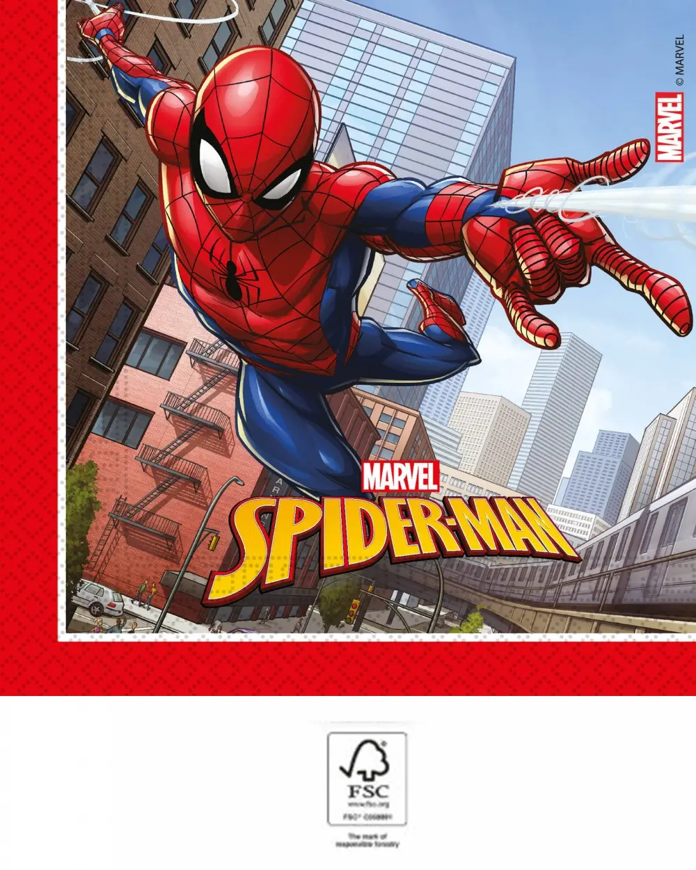 Spiderman Crime Fighter, Spider-Man obrúsky 20 ks 33x33 cm FSC produktová fotografia