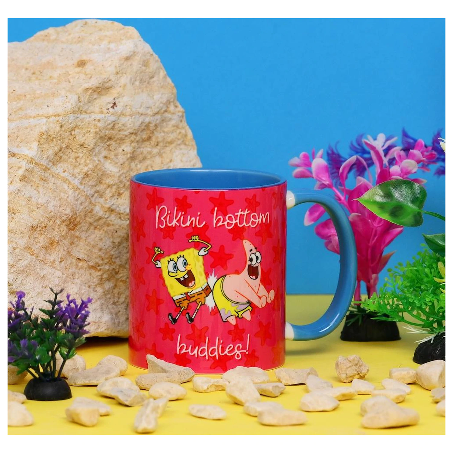 SpongeBob Bikini Bottom Buddies vnútorný farebný hrnček 325ml produktová fotografia